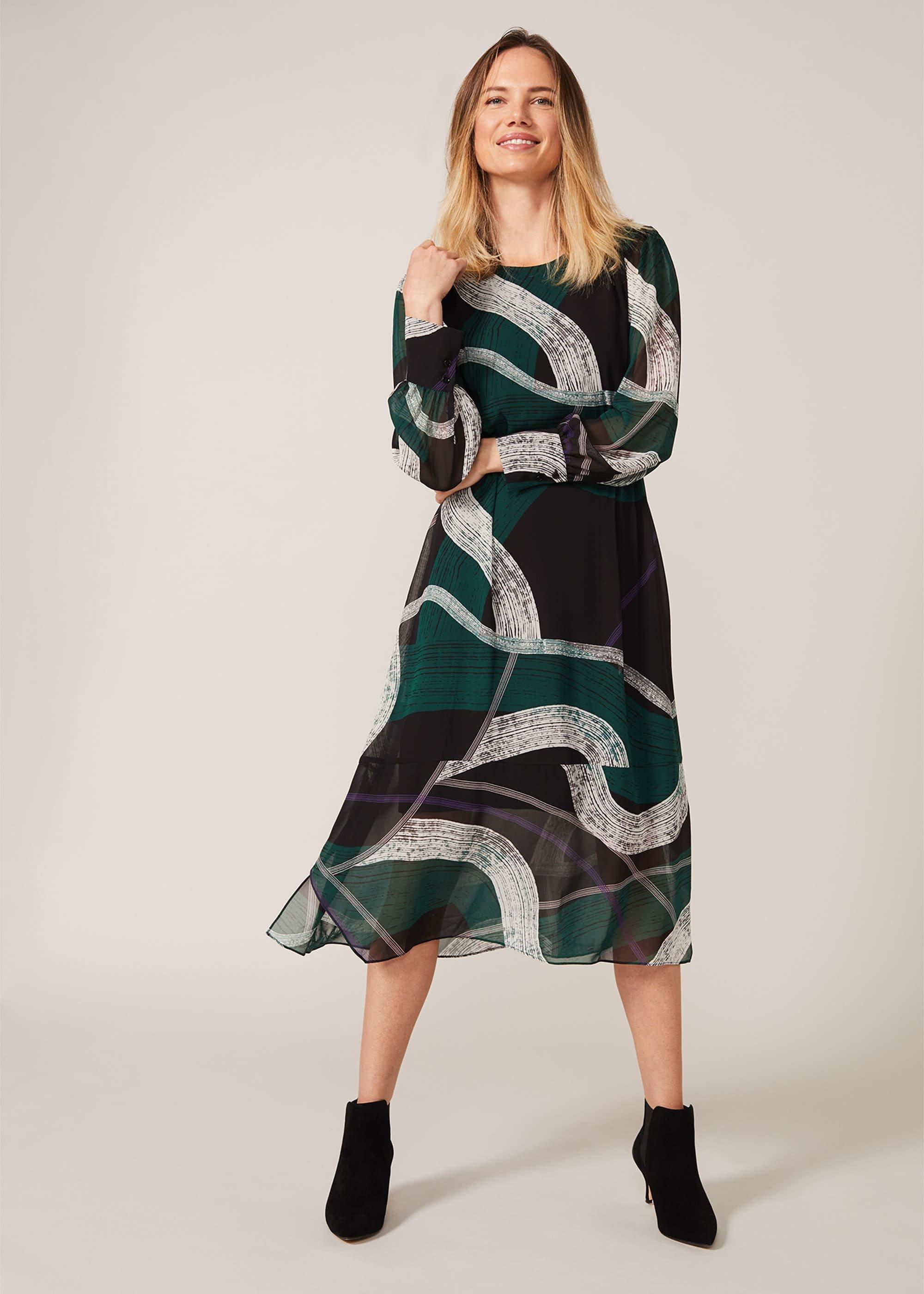 Saoirse Swirls Chiffon Dress
