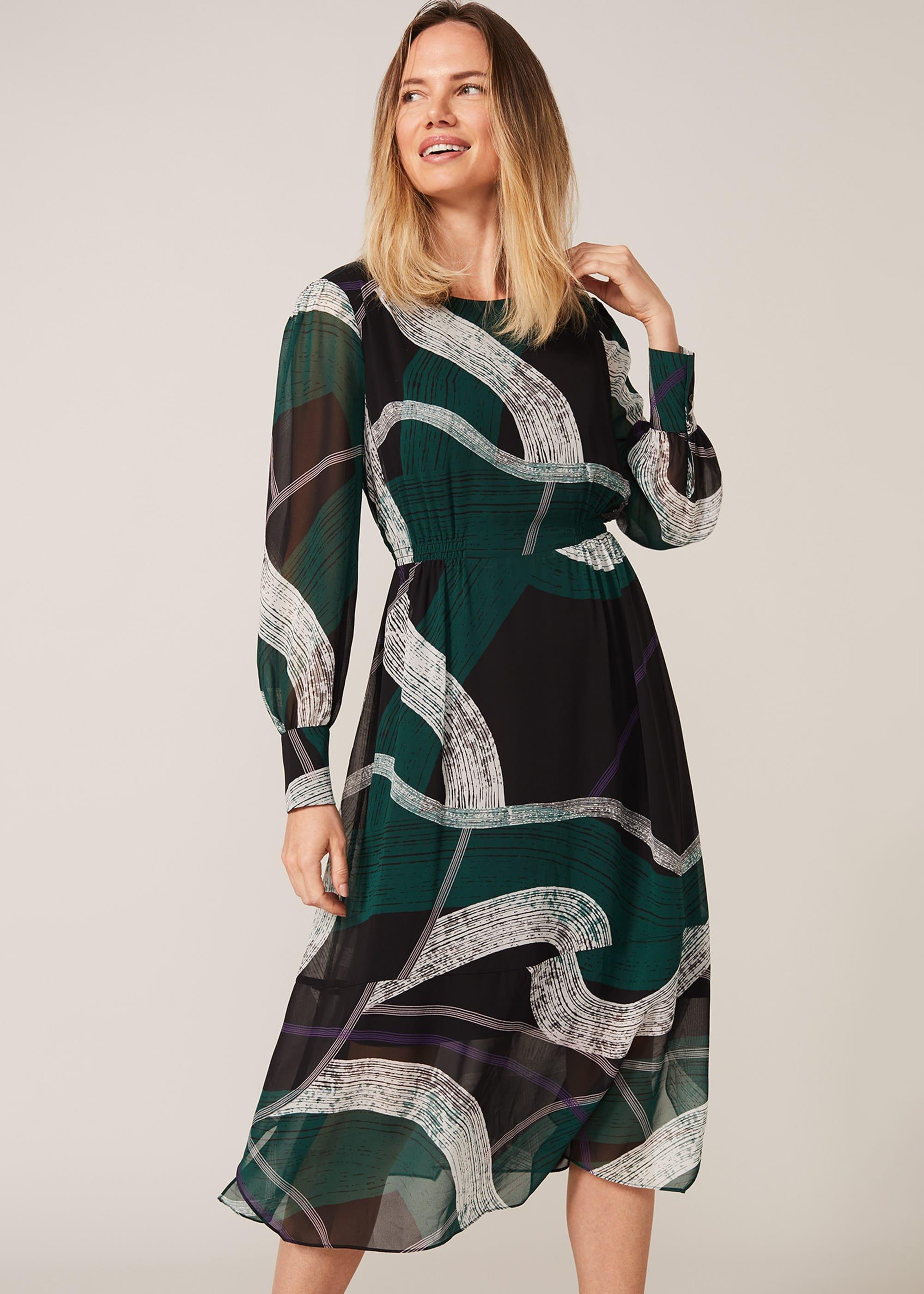 Saoirse Swirls Chiffon Dress