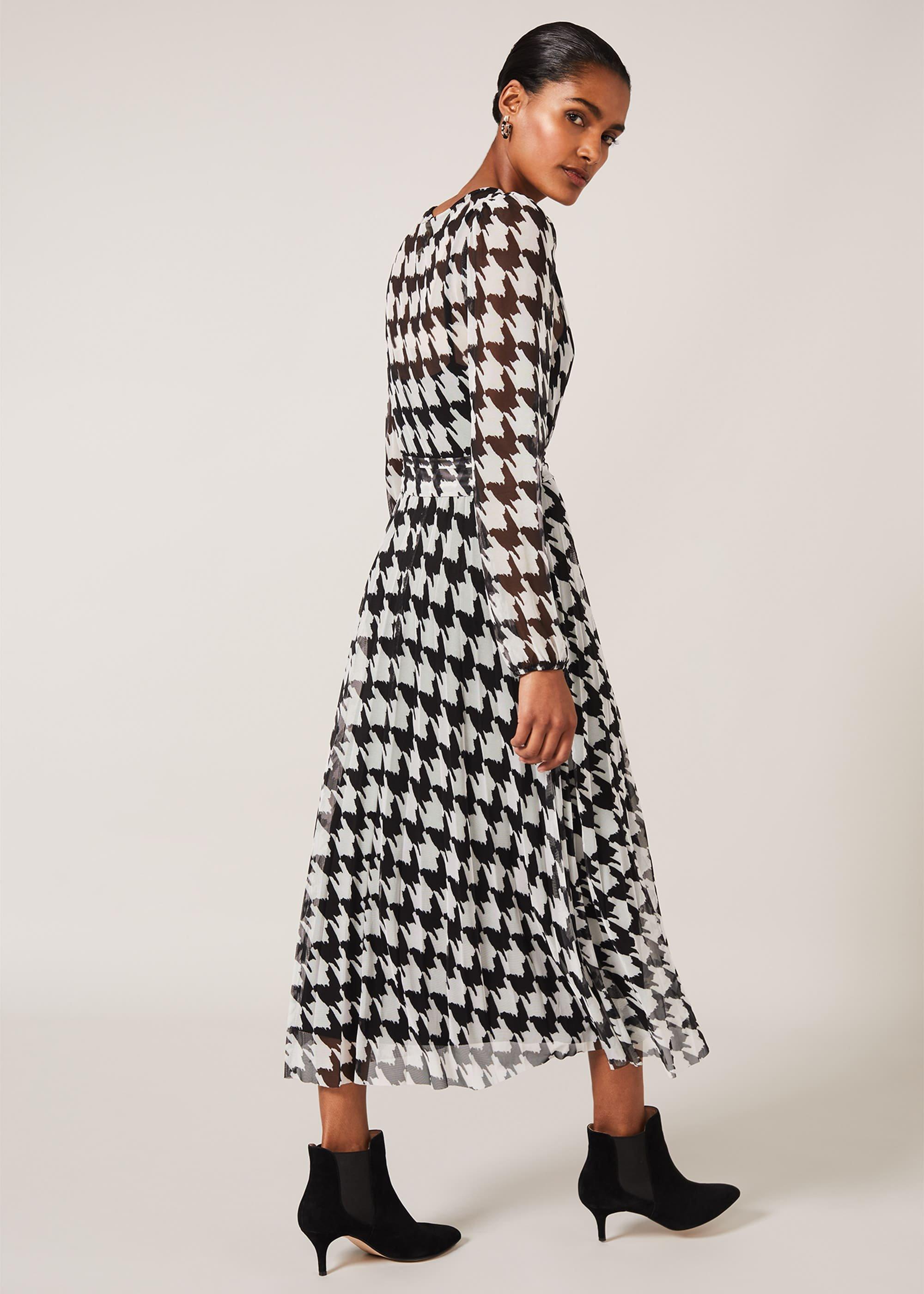 Raina Houndstooth Jersey Dress