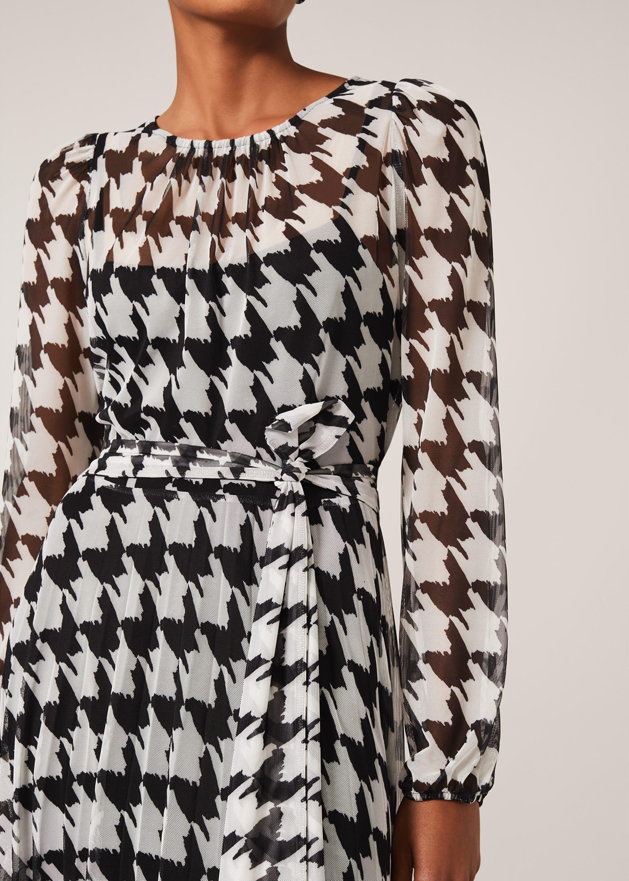Raina Houndstooth Jersey Dress