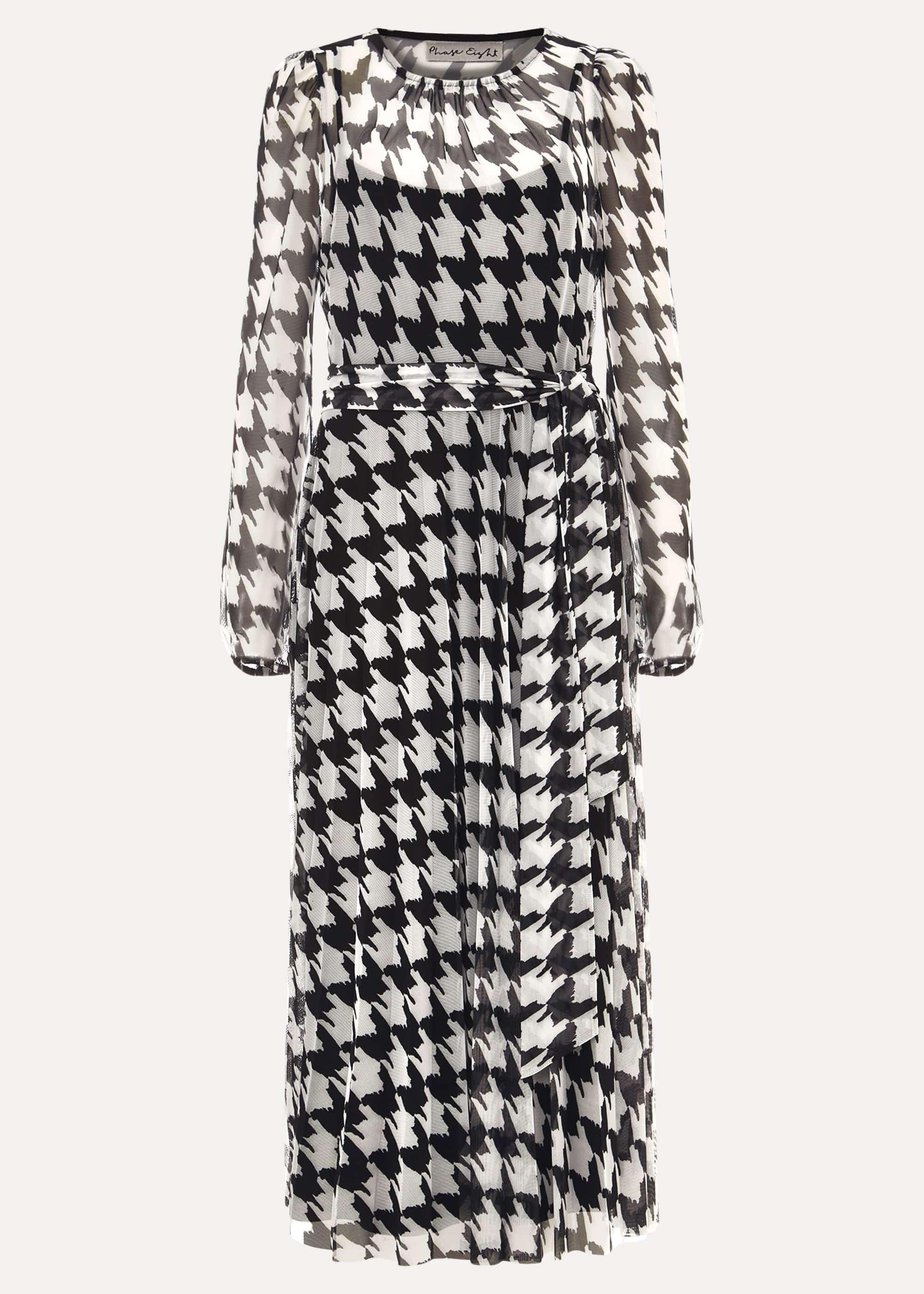 Raina Houndstooth Jersey Dress
