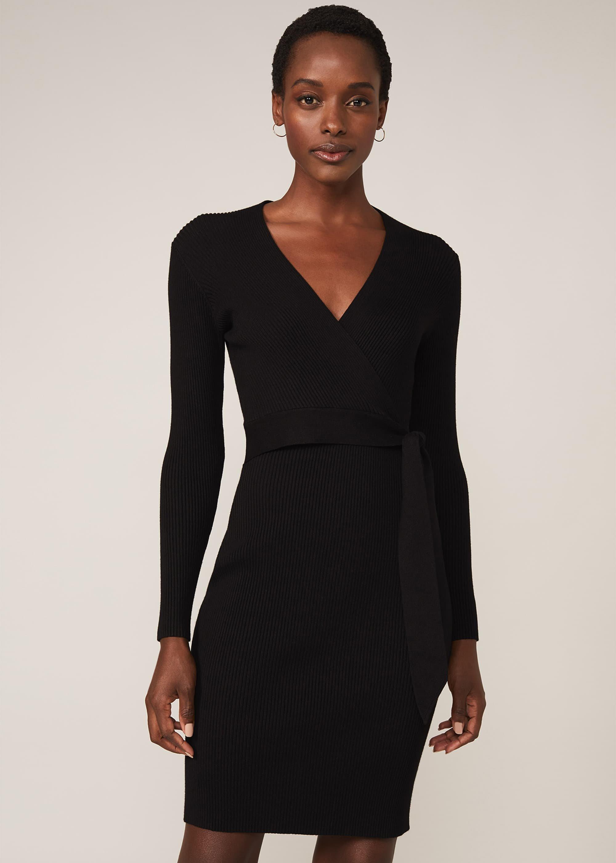 Oliv Rib Wrap Dress