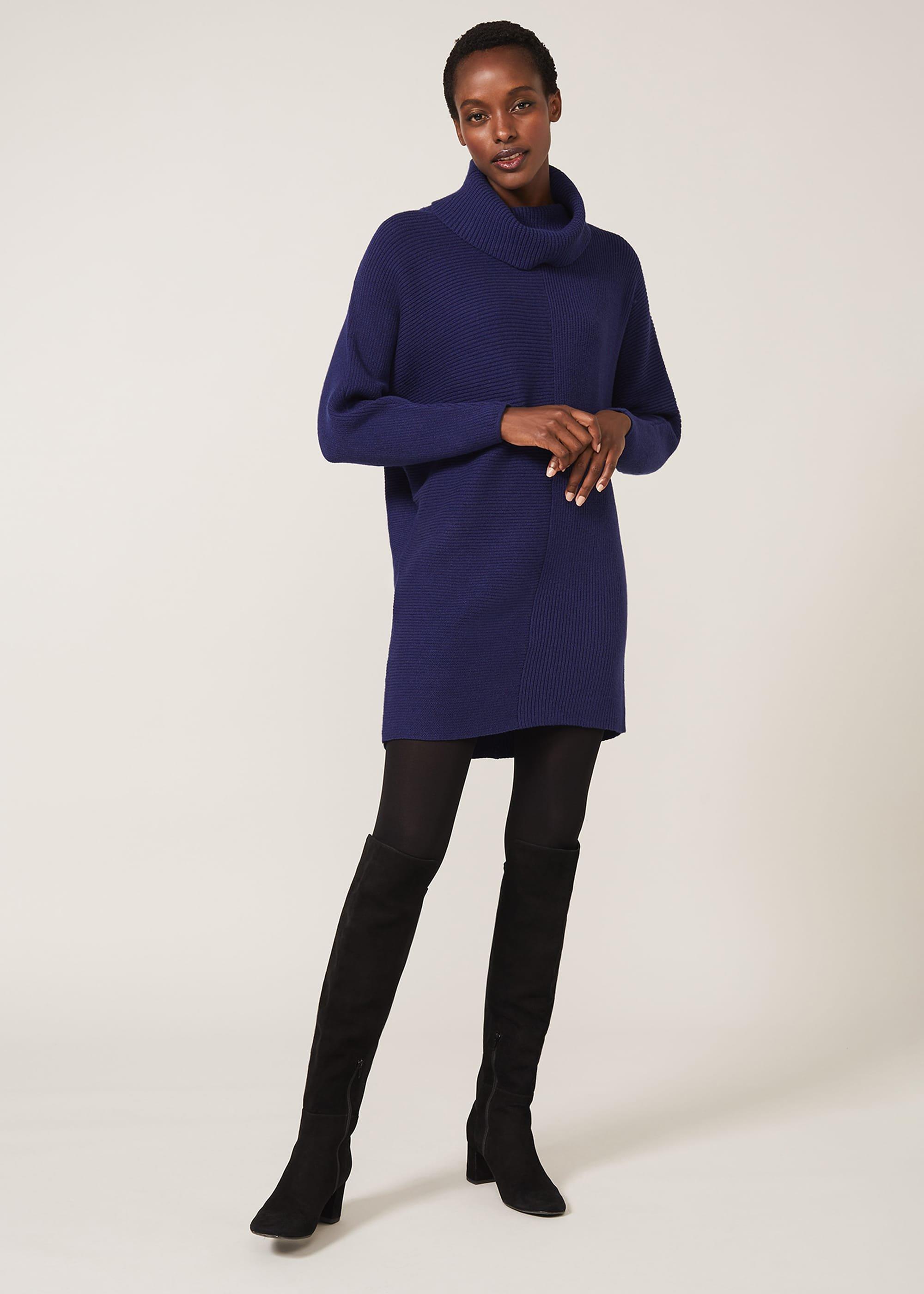 Cathelene Cowl Neck Knit Dress