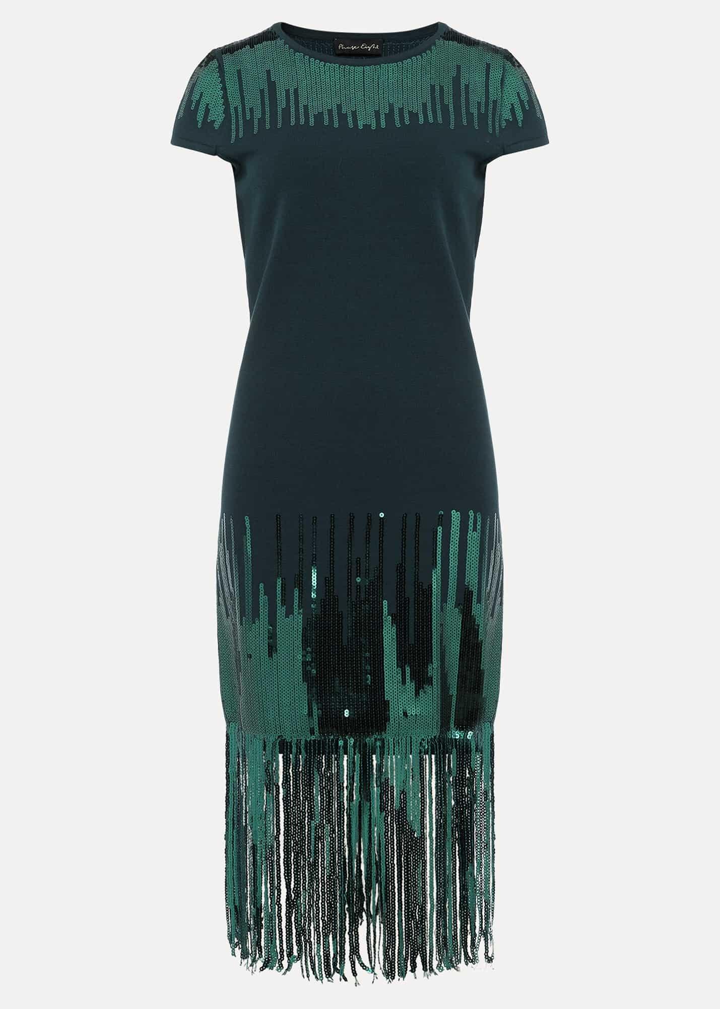 Ferne Sequin Fringe Knitted Dress