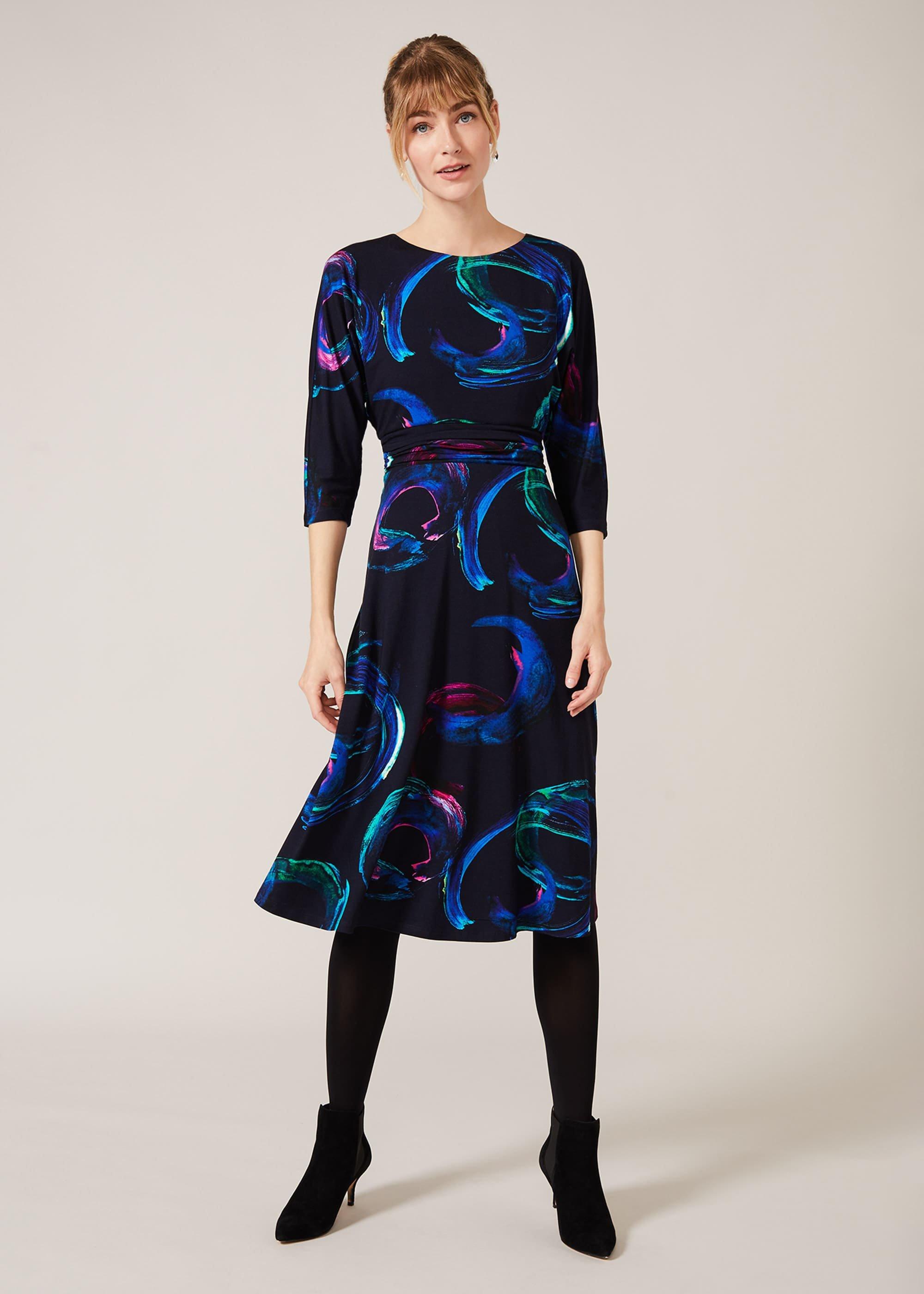 Viola Swirl Print Dress