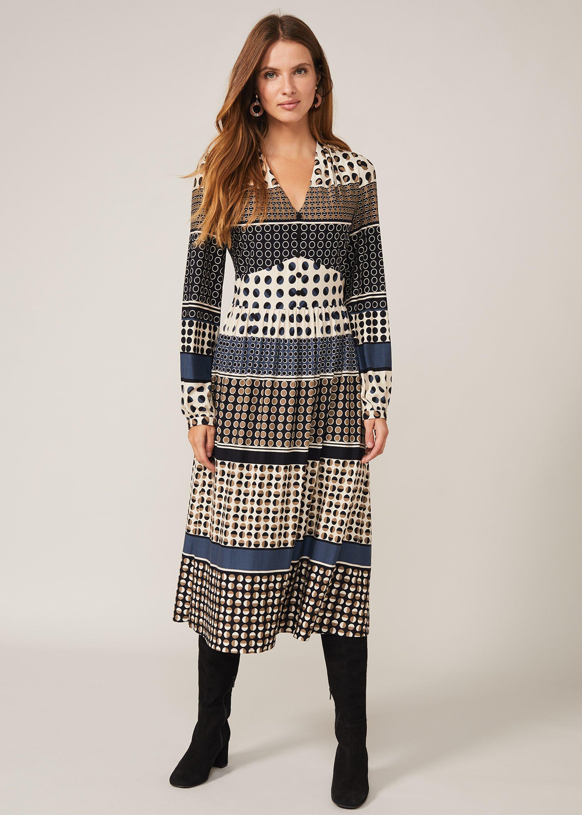 Jacinta Spot Print Dress