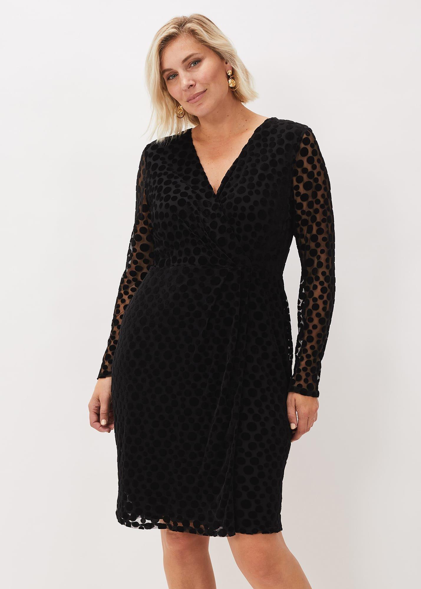 Sassy Spot Velvet Dress