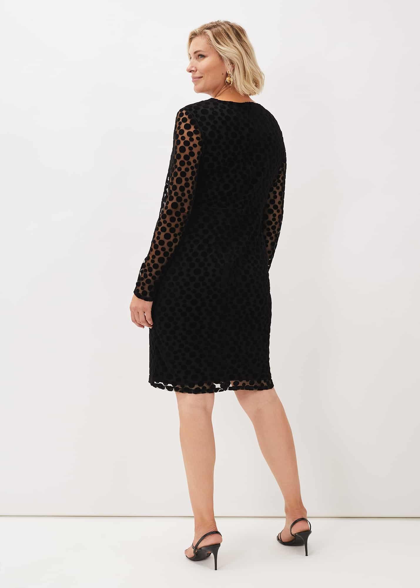 Sassy Spot Velvet Dress