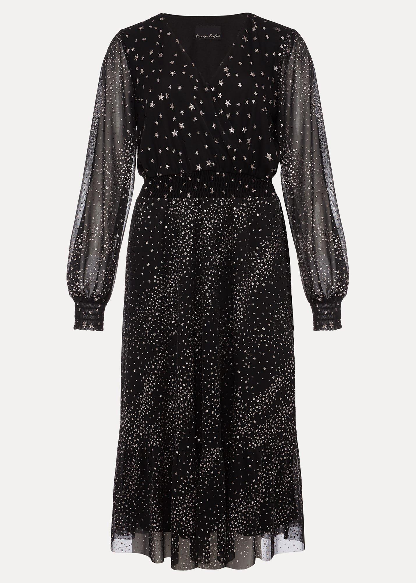 Star Shimmer Wrap Dress