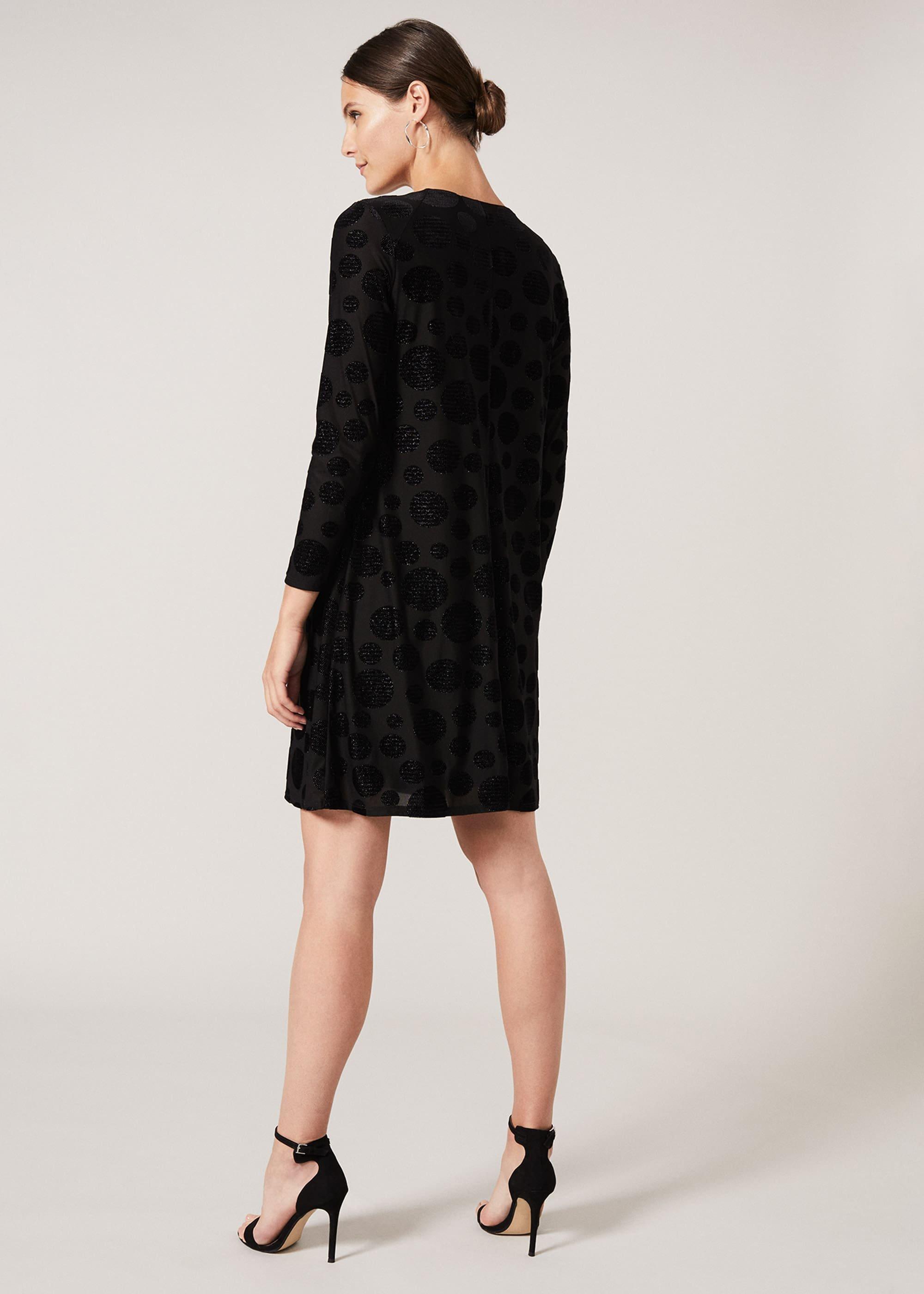 Andrea Glitter Spot Dress