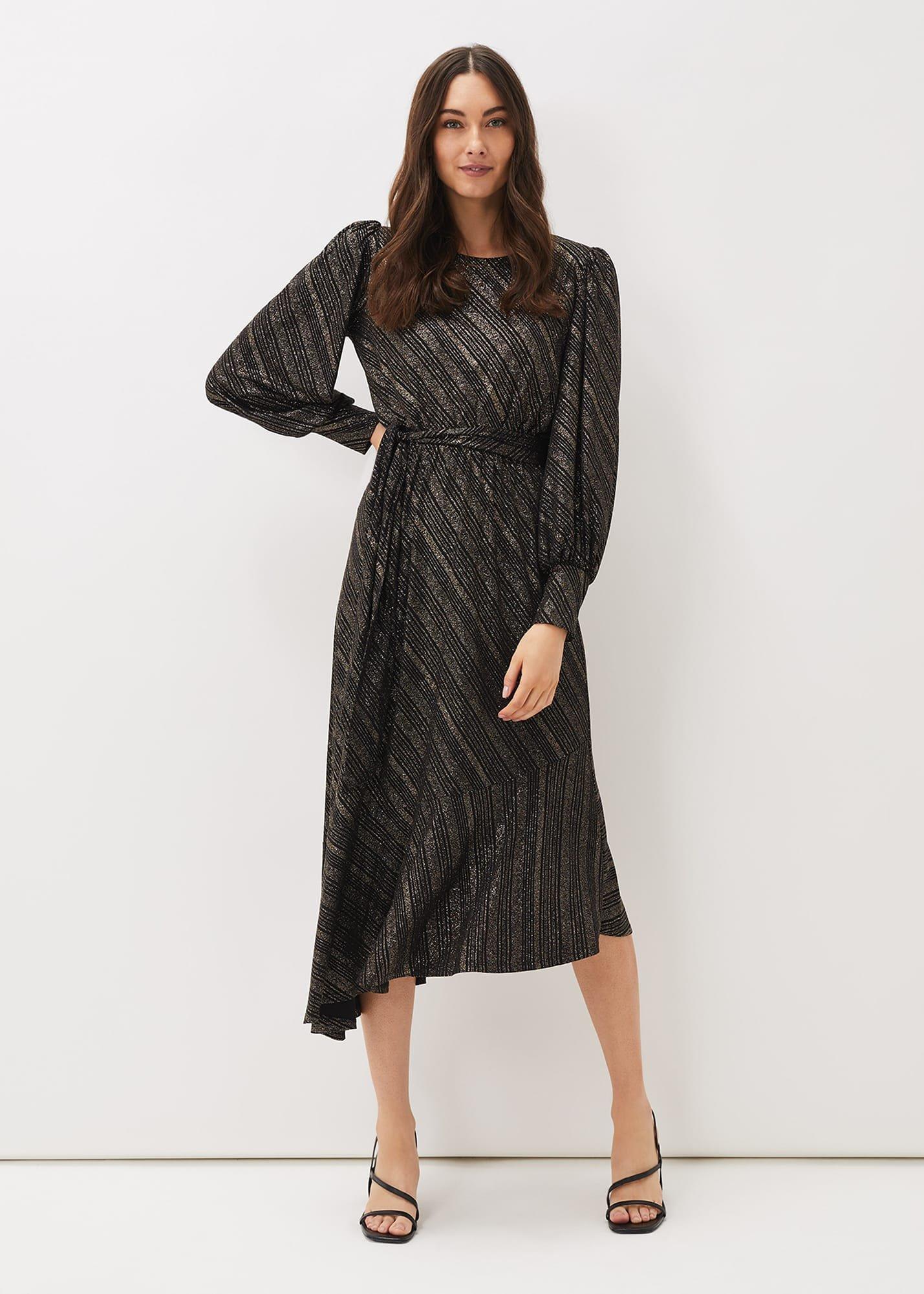 Clairette asymmetrisches, glitzerndes Kleid