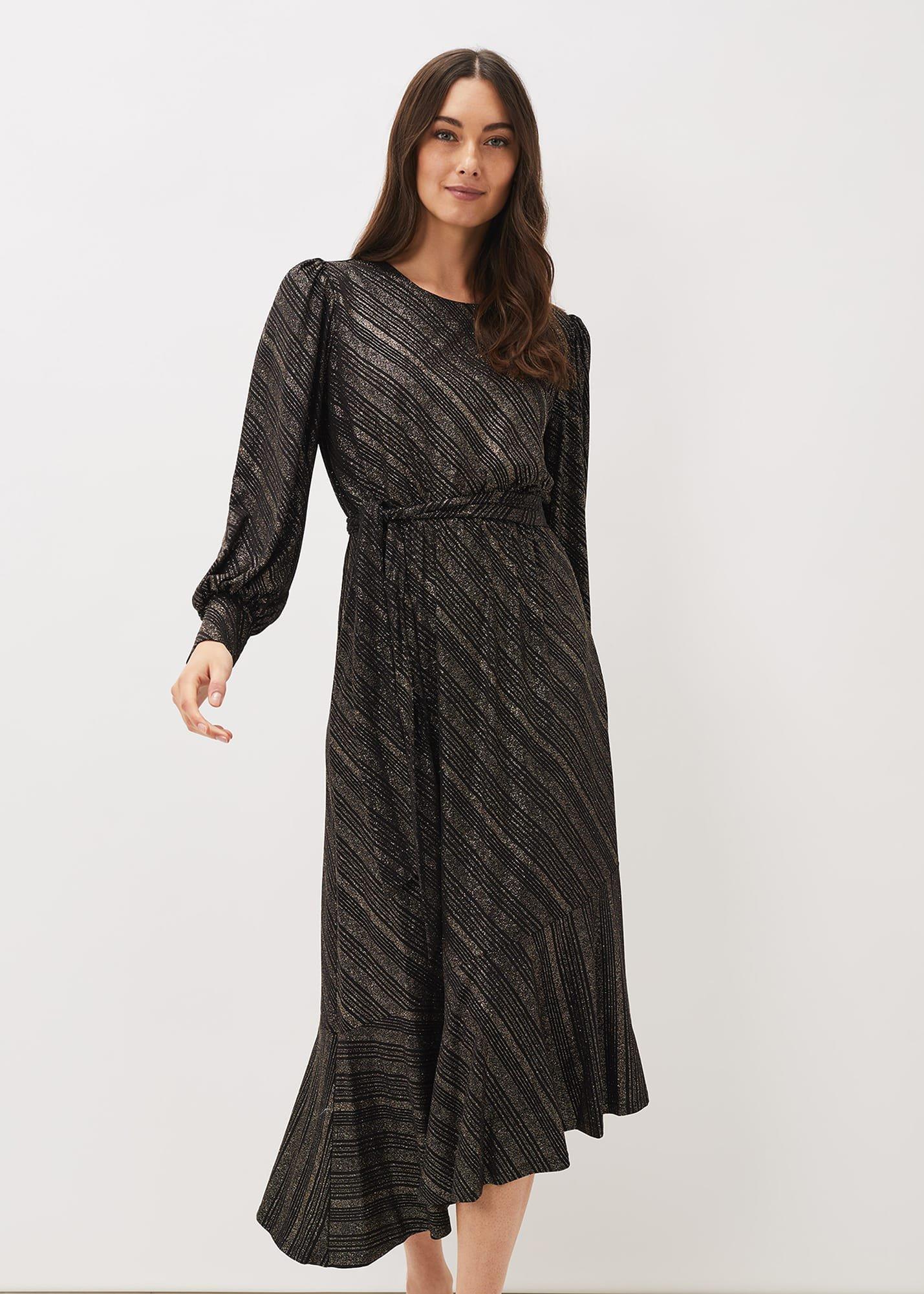 Clairette Asymmetric Sparkle Dress