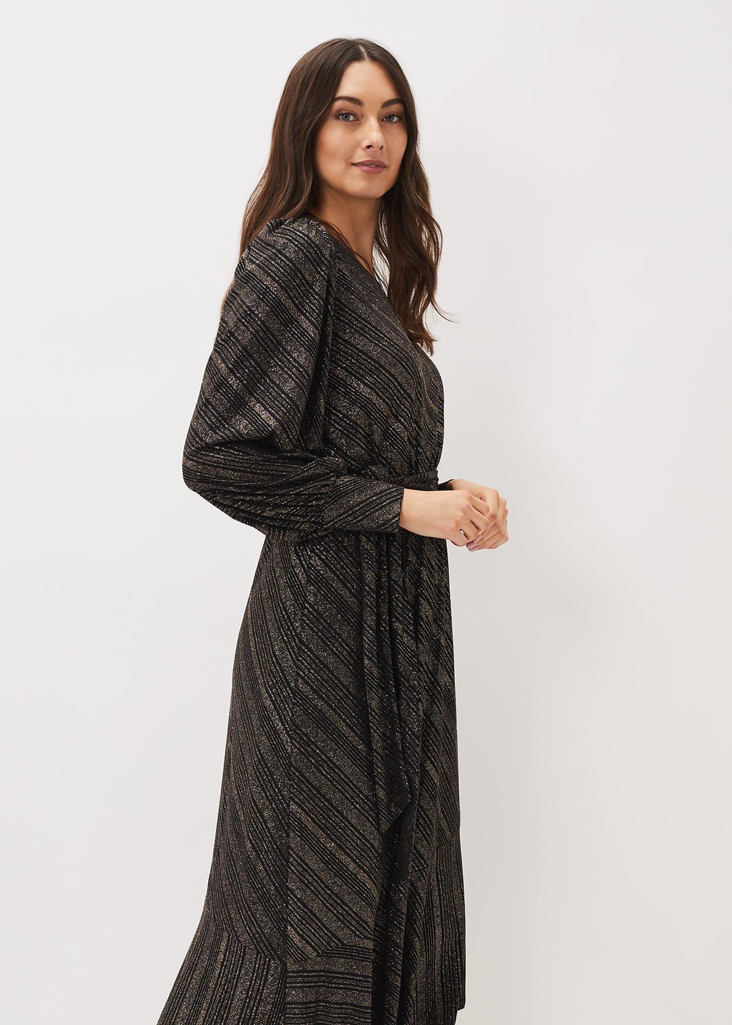 Clairette Asymmetric Sparkle Dress