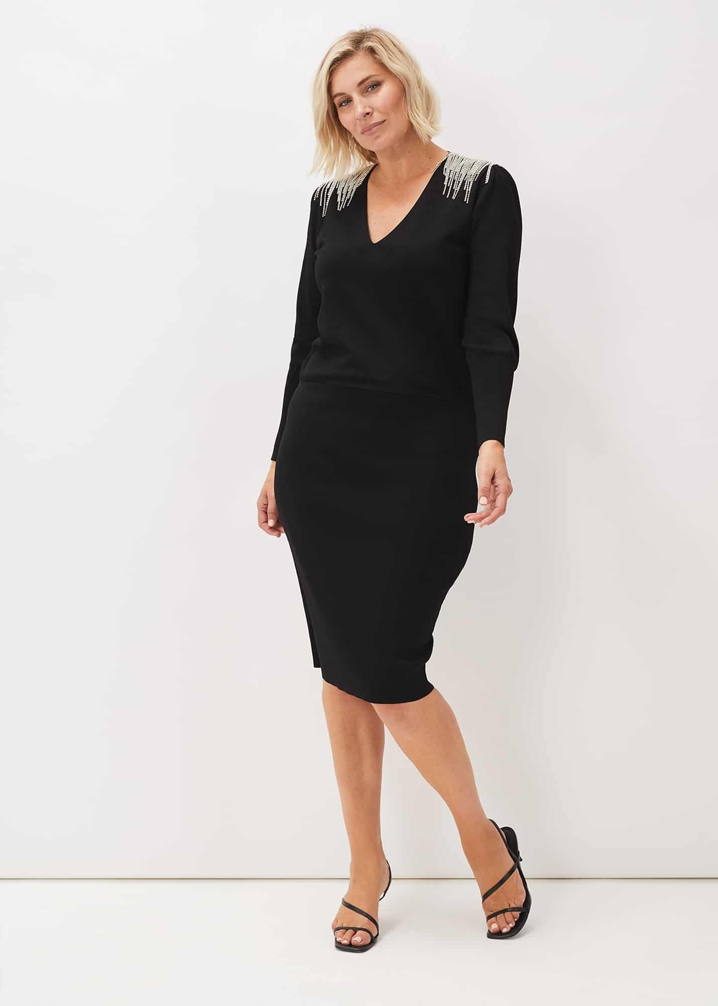 Nieves Embellished Shoulder Dress