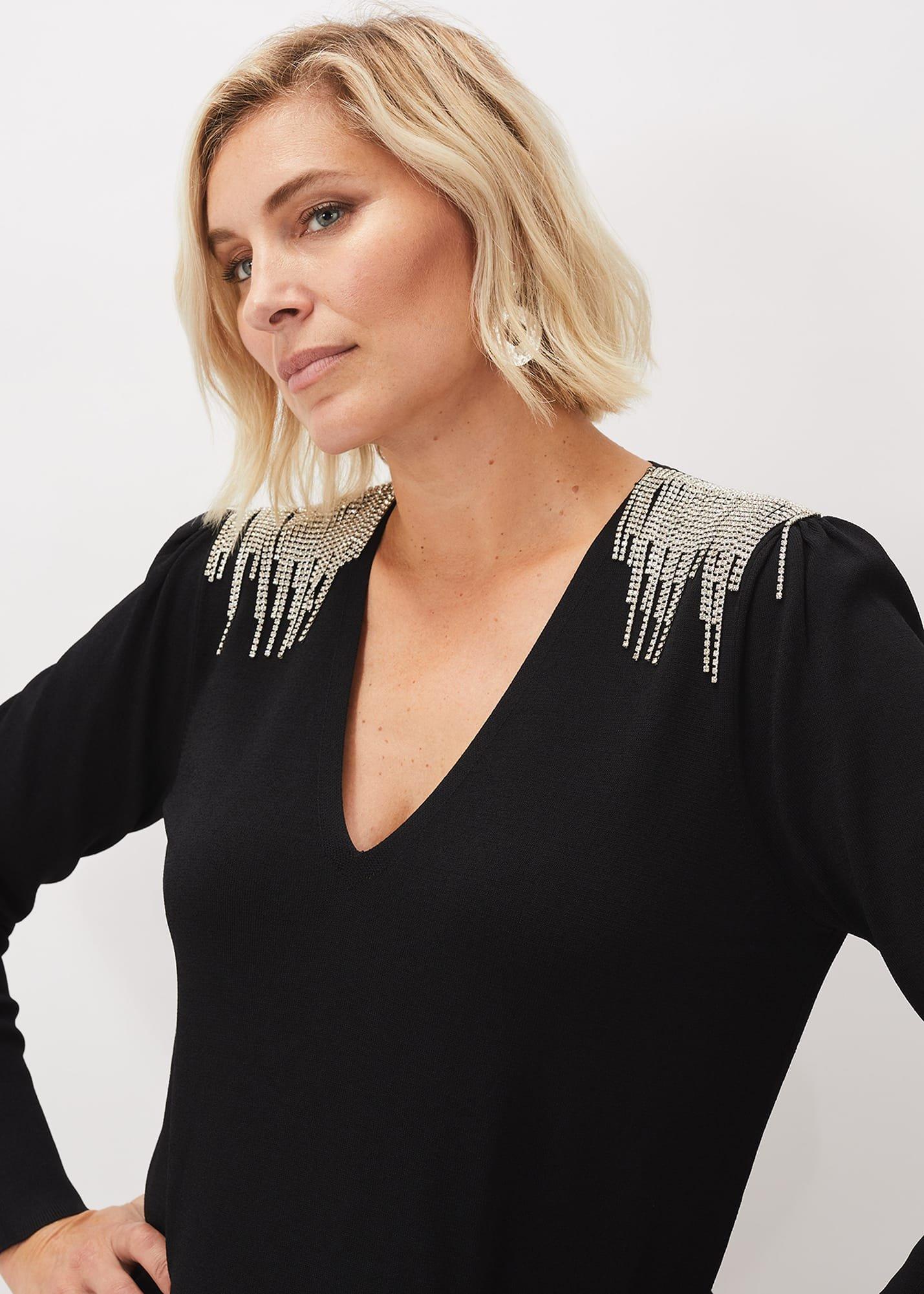 Nieves Embellished Shoulder Dress
