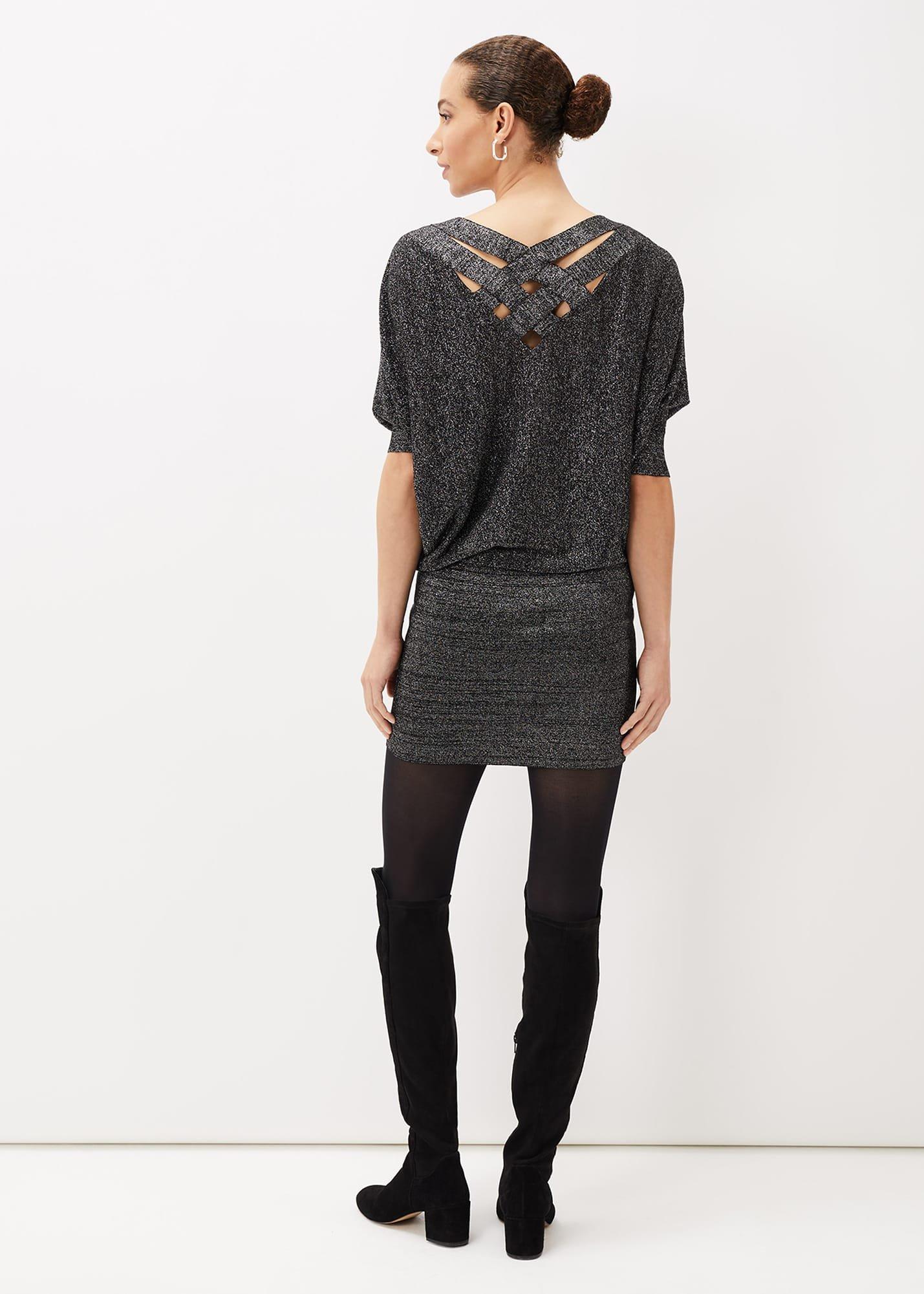 Allison Cross Back Shimmer Dress