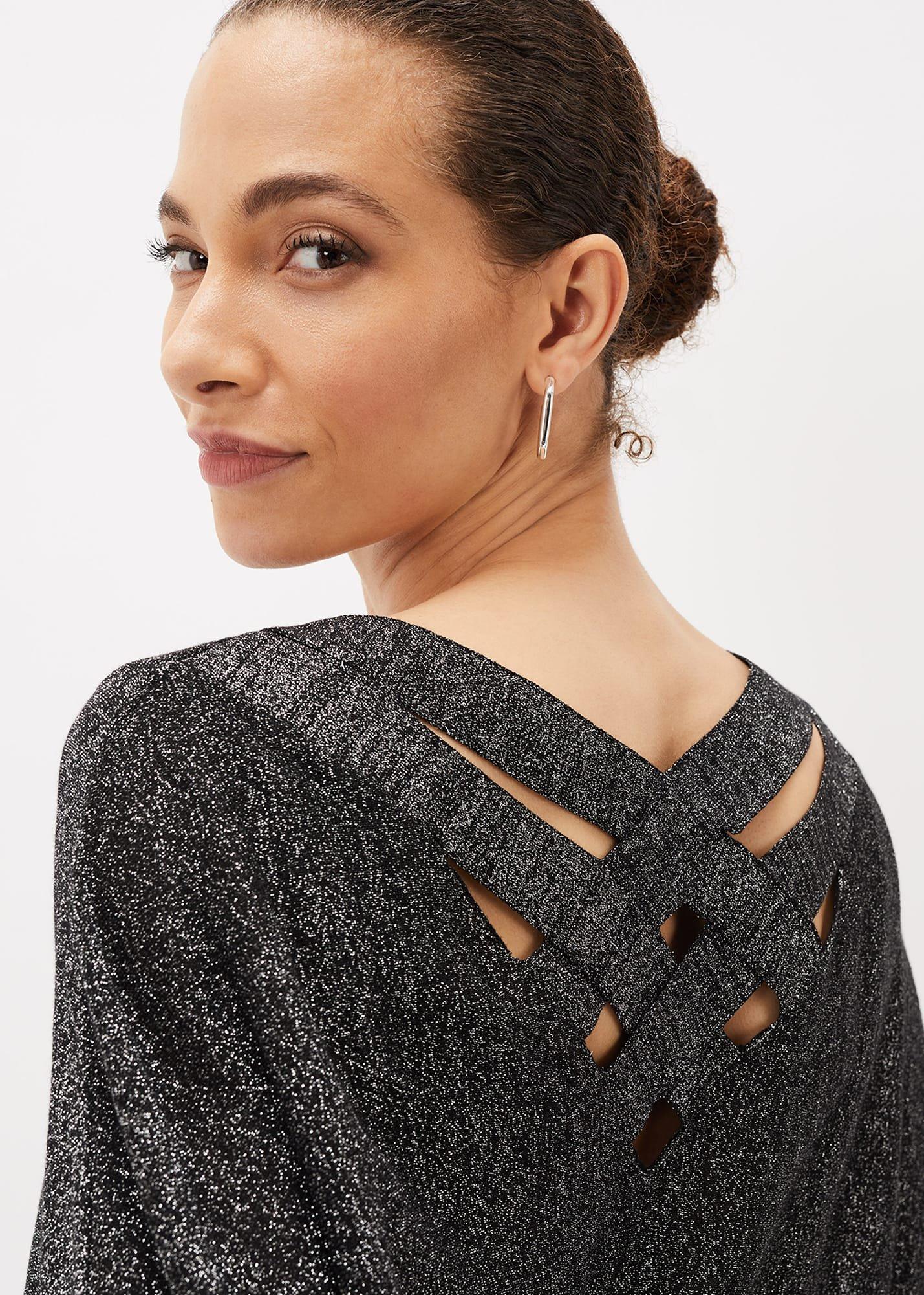 Allison Cross Back Shimmer Dress