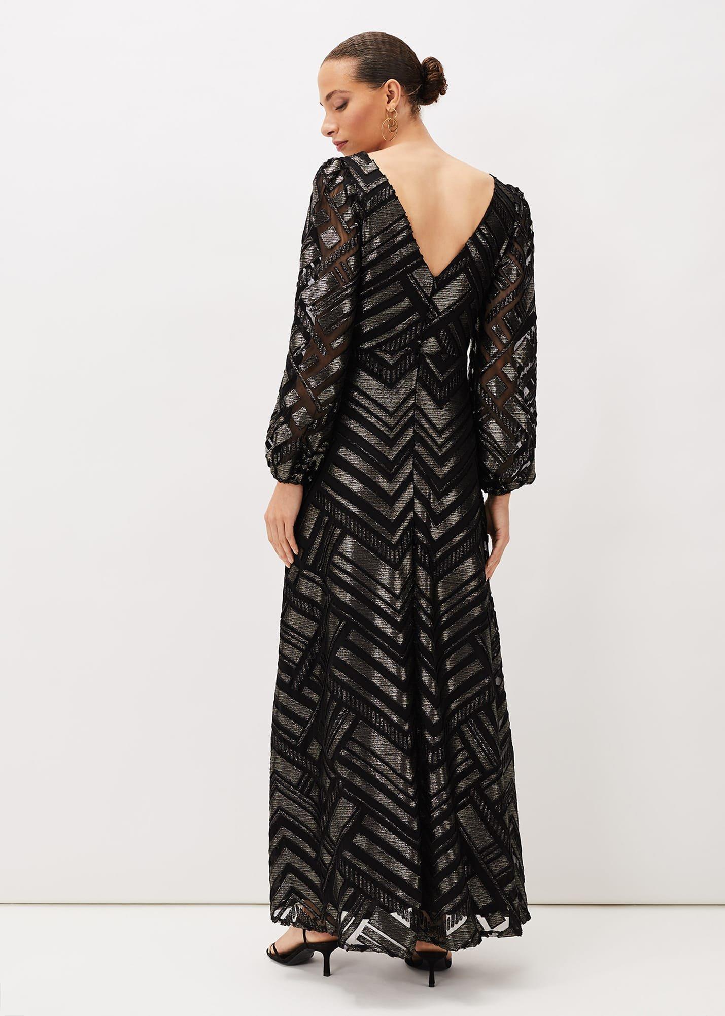 Madeliene Chevron Maxi Dress