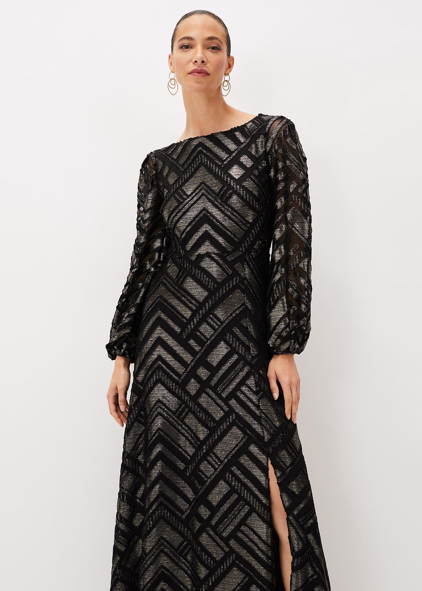 Madeliene Chevron Maxi Dress