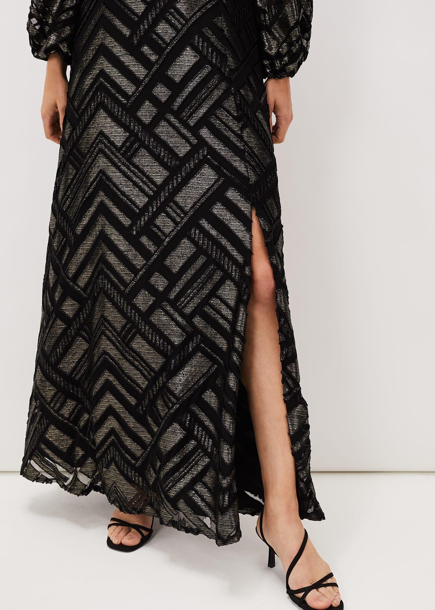 Madeliene Chevron Maxi Dress