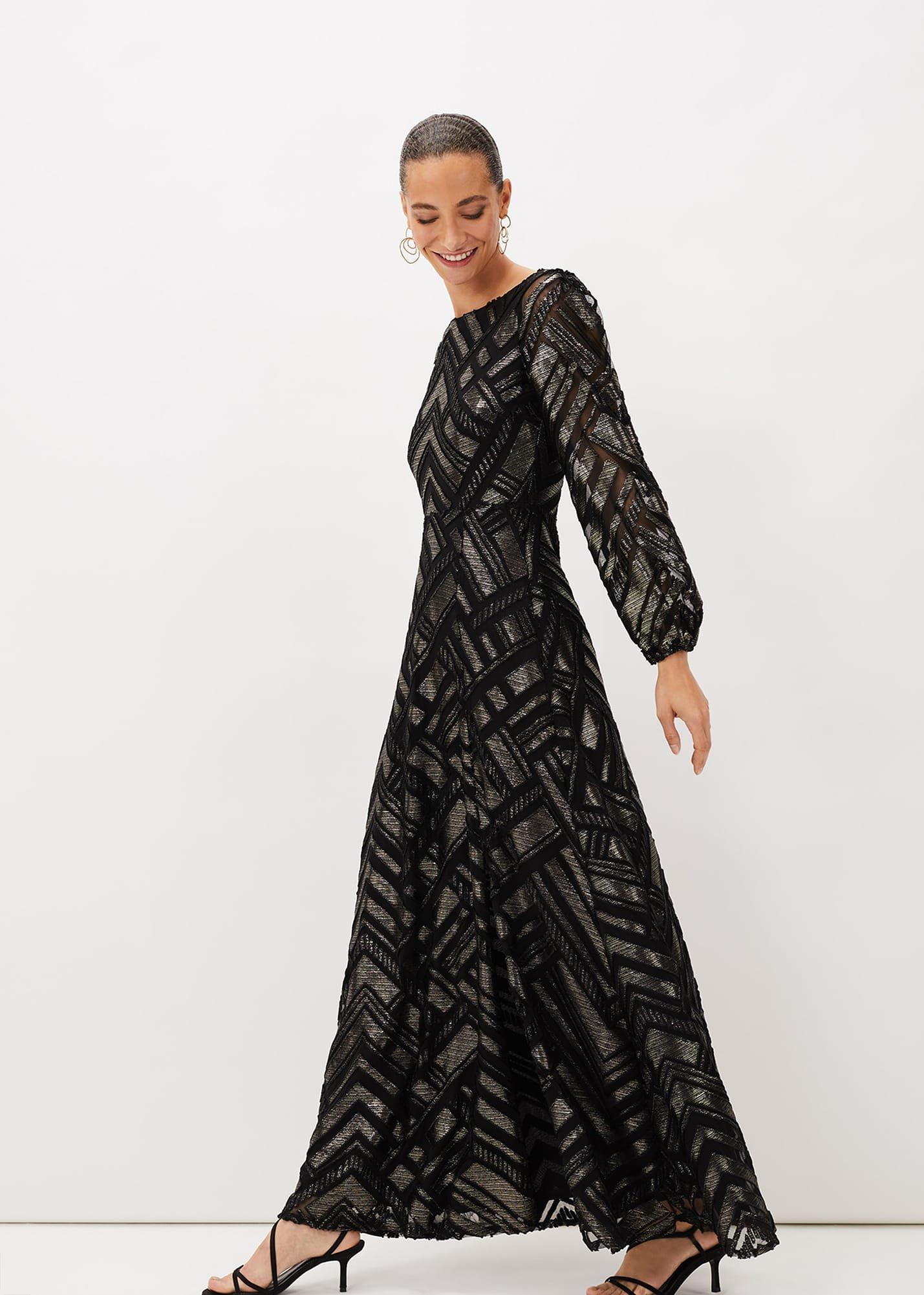 Madeliene Chevron Maxi Dress