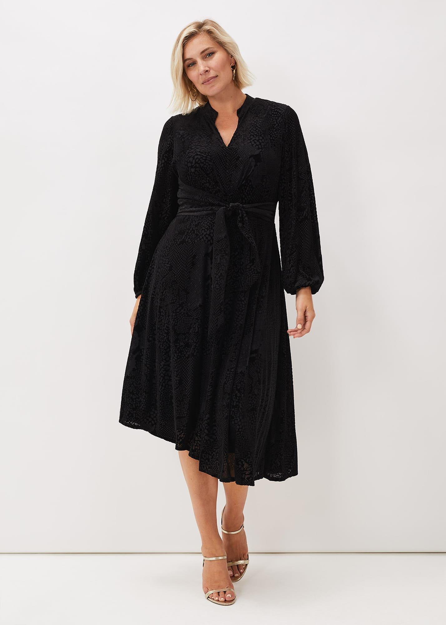 Devore Tie Asymmetric Dress