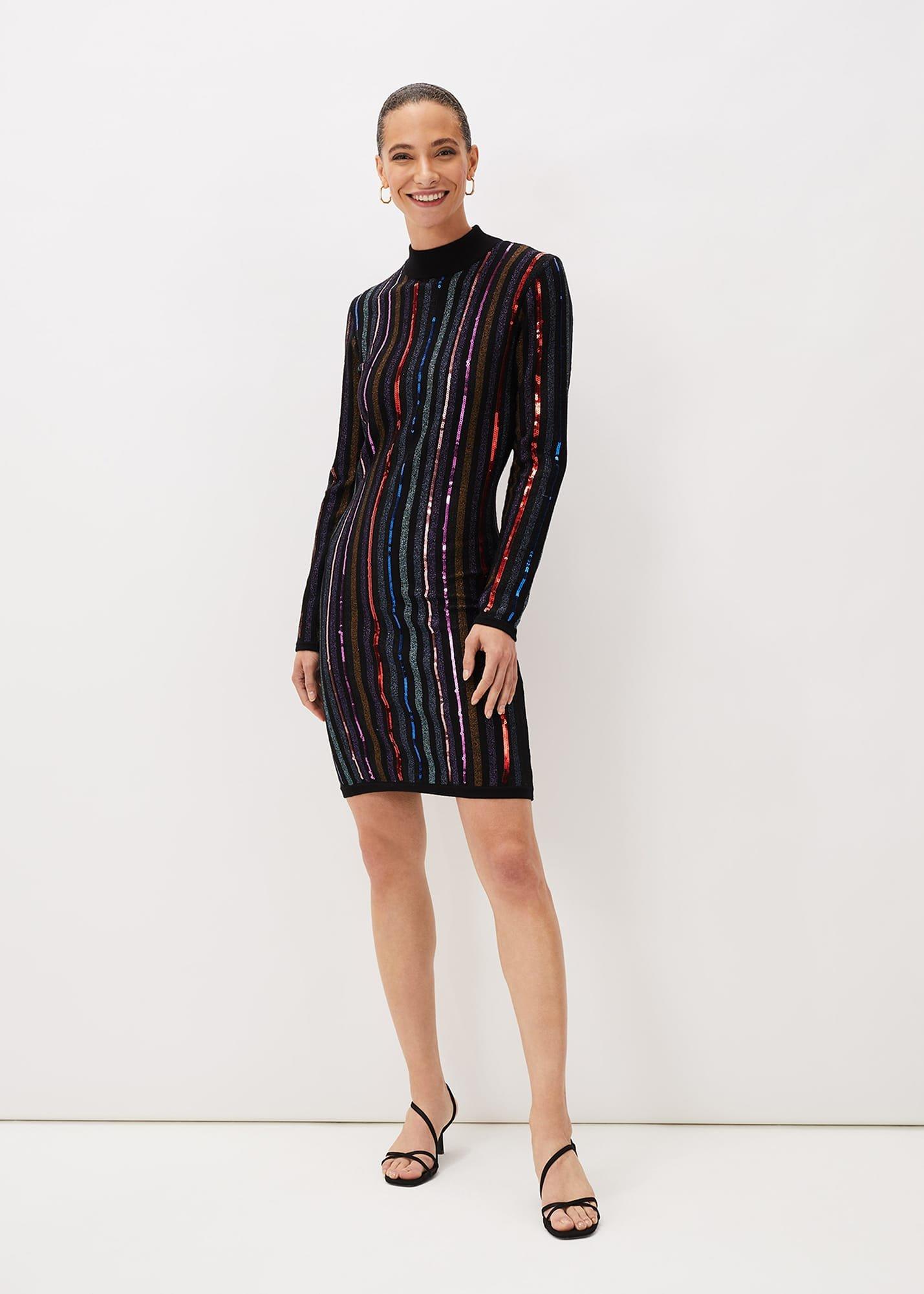 Rhonwen Sequin Stripe Dress