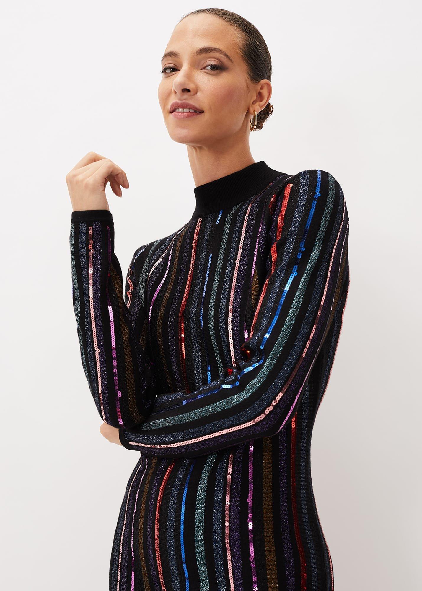 Rhonwen Sequin Stripe Dress