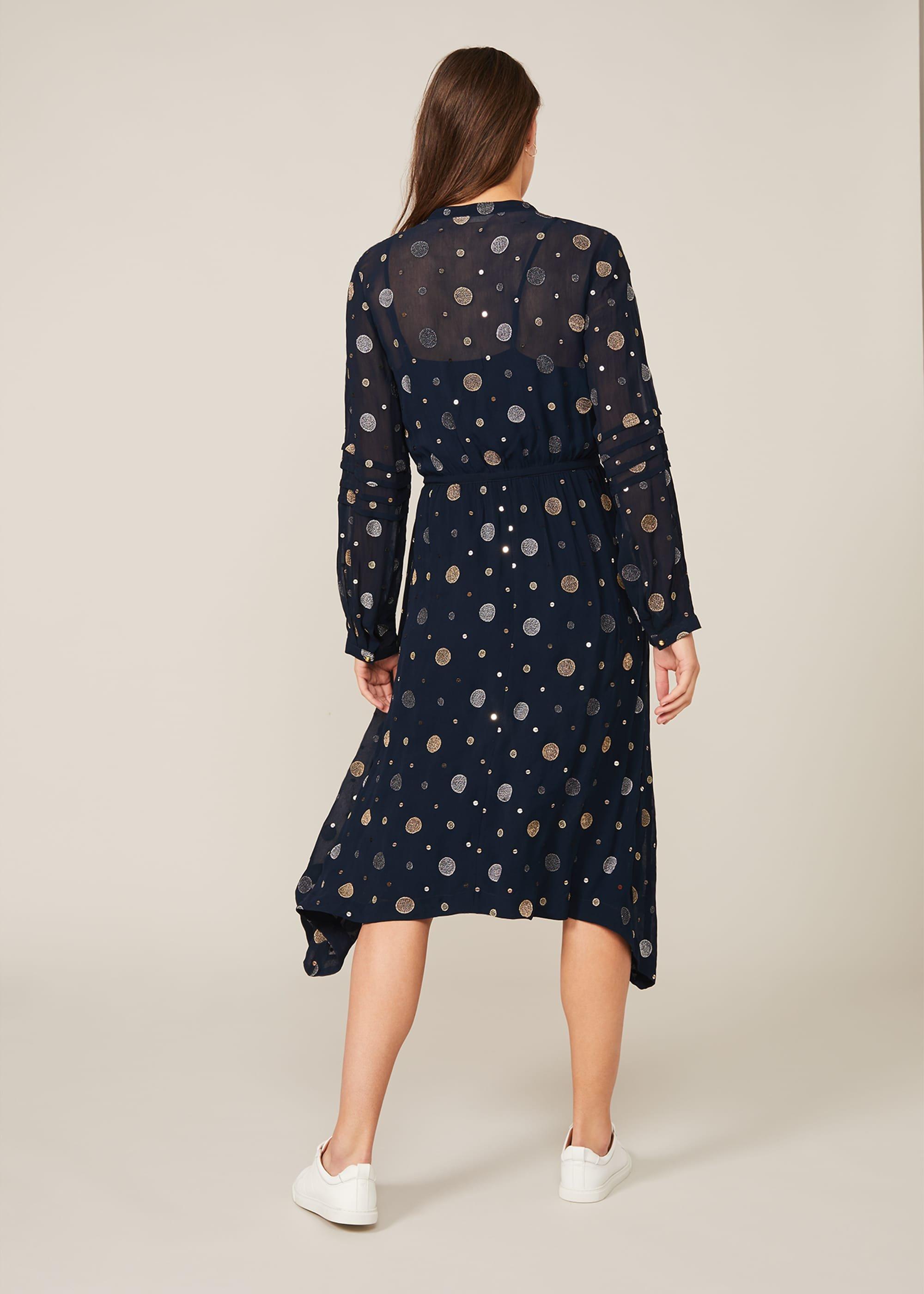 Eve Embroidered Spot Dress