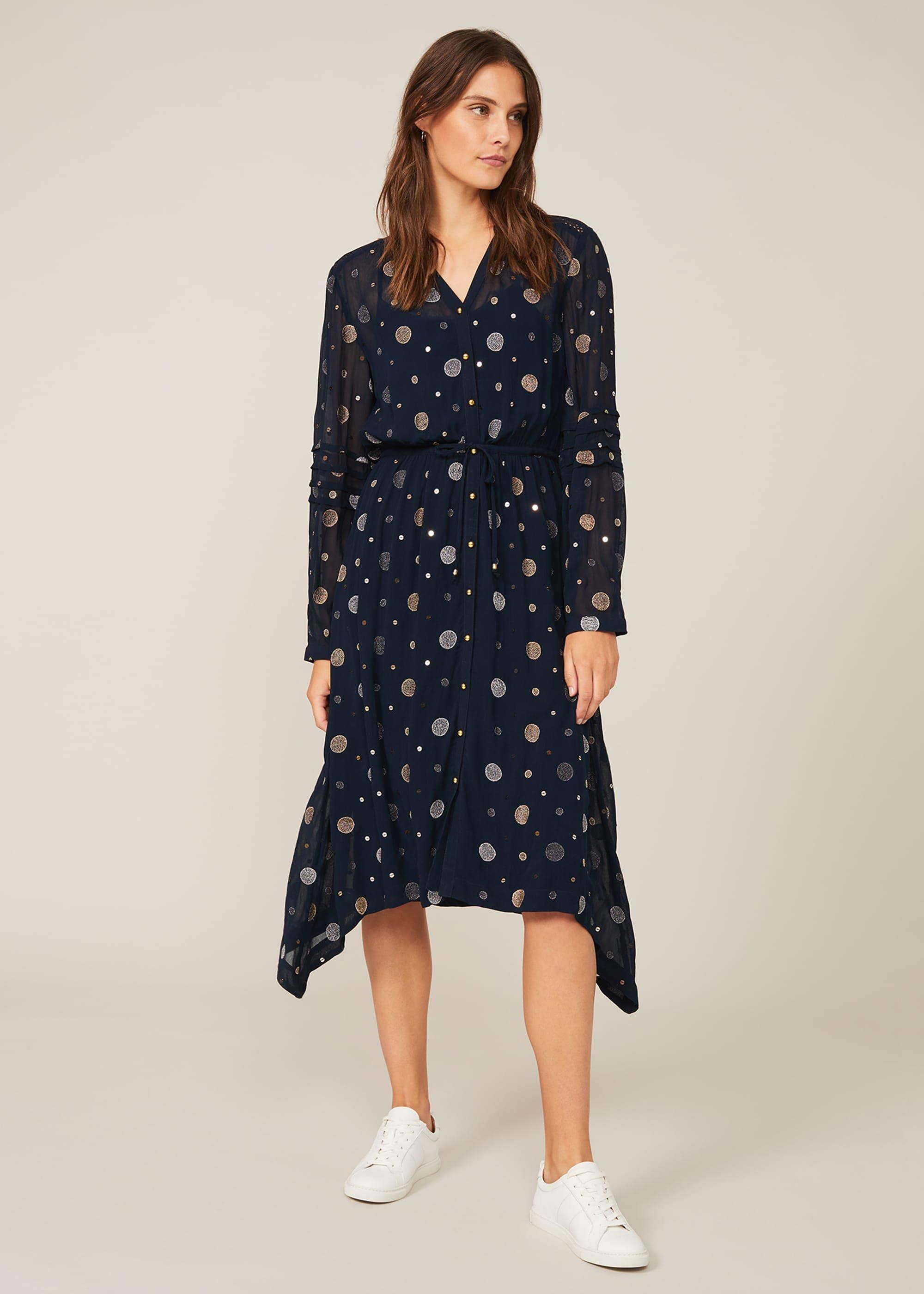 Eve Embroidered Spot Dress