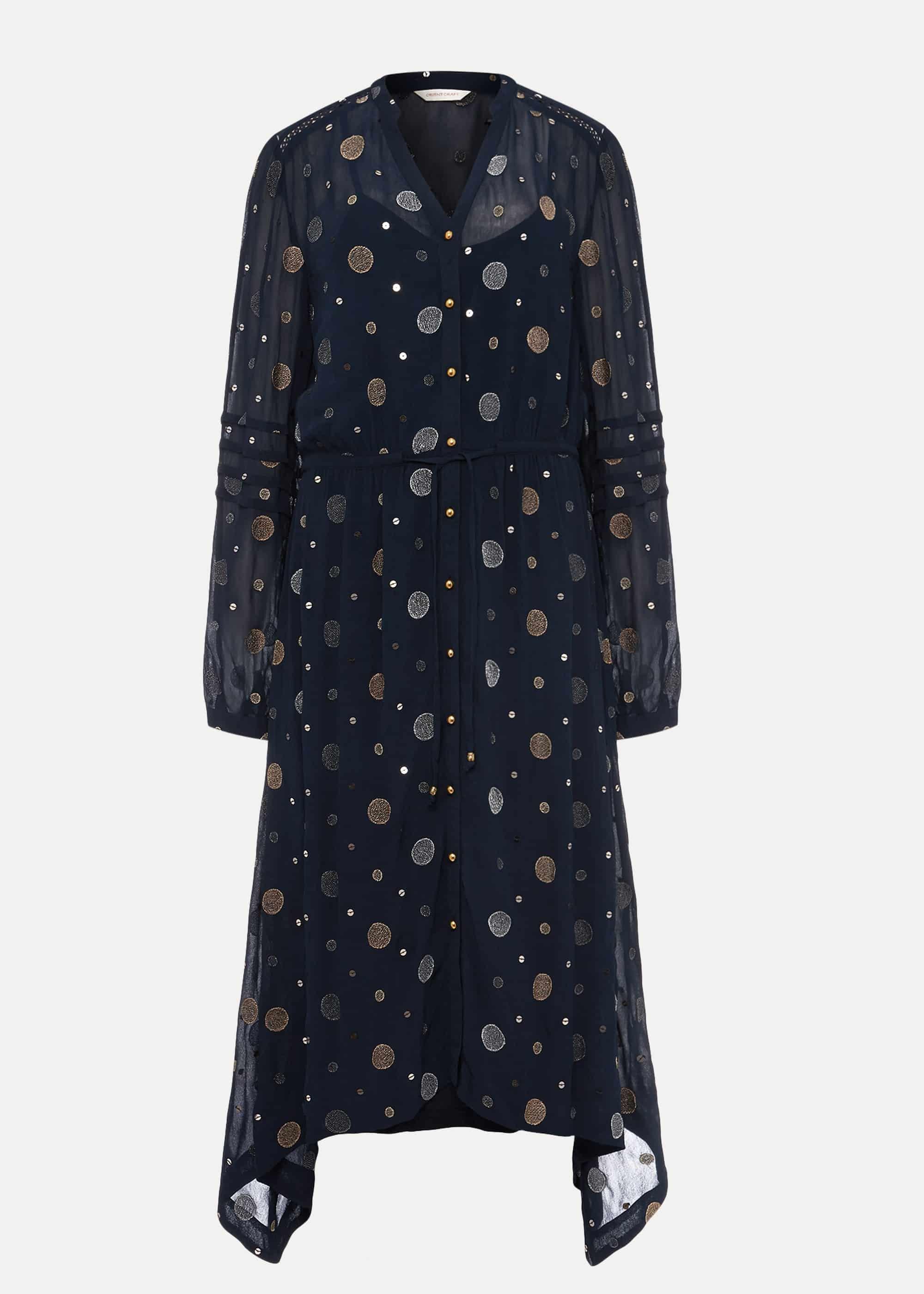 Eve Embroidered Spot Dress