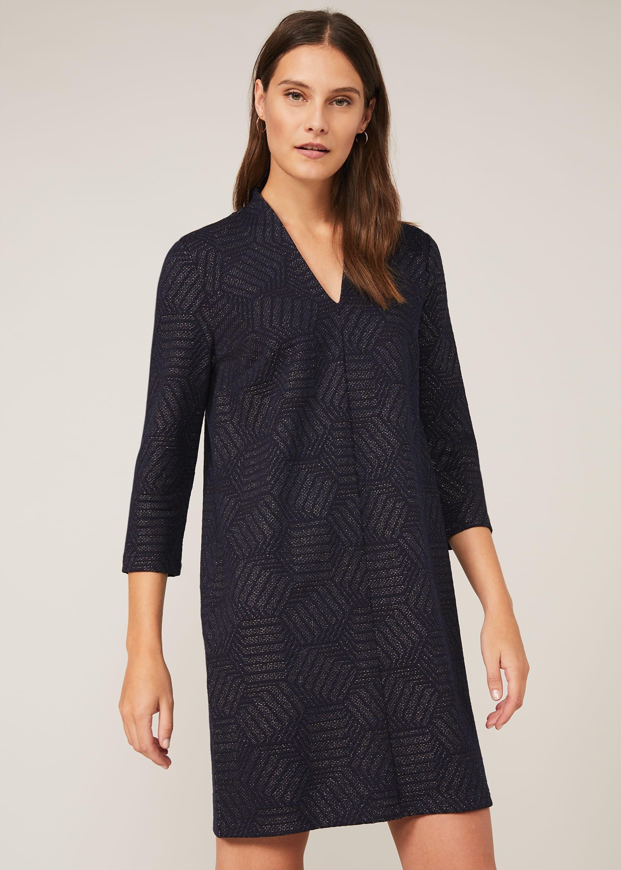 Sakie Geo Jacquard Dress