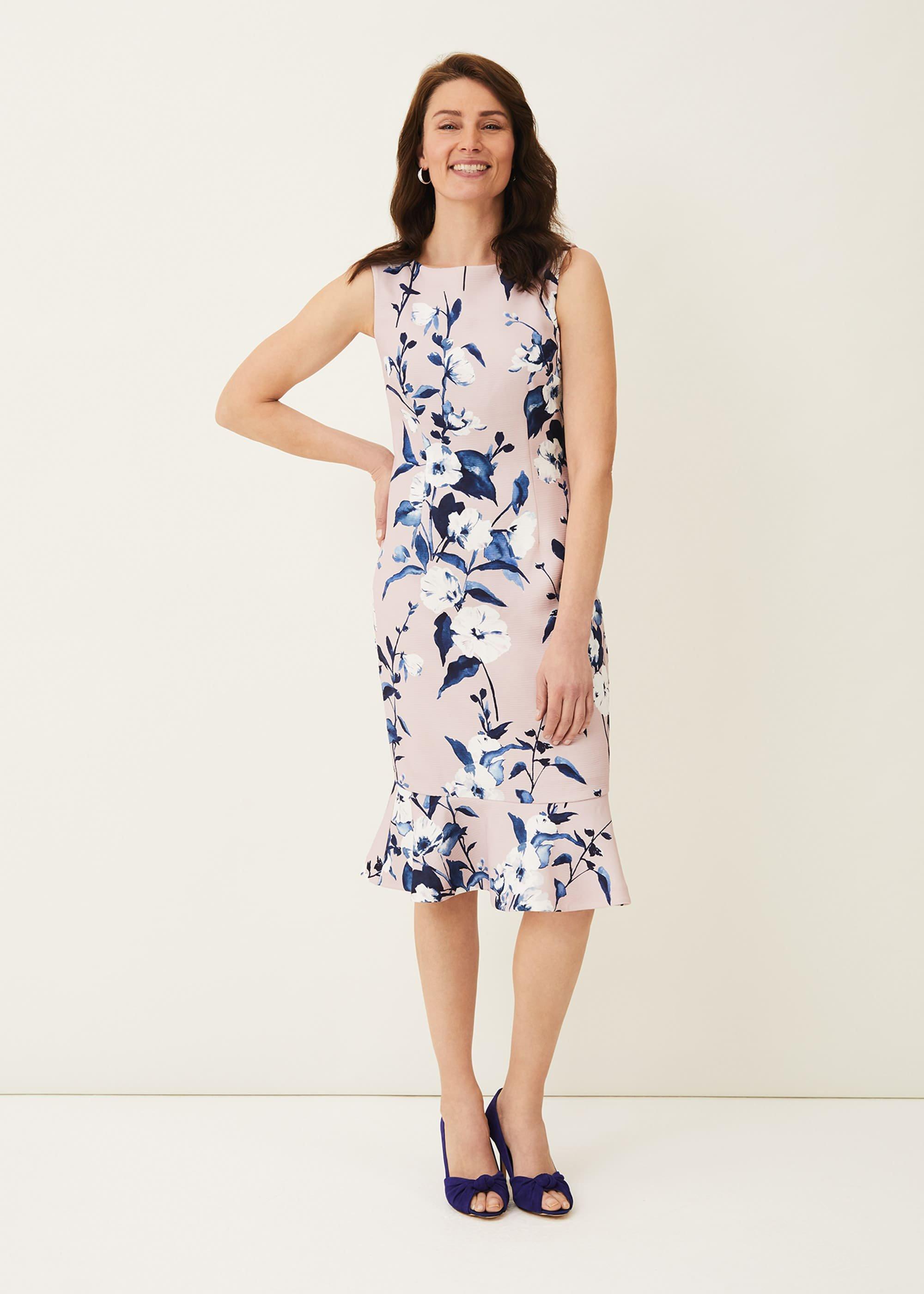 Harlie Floral Peplum Hem Dress