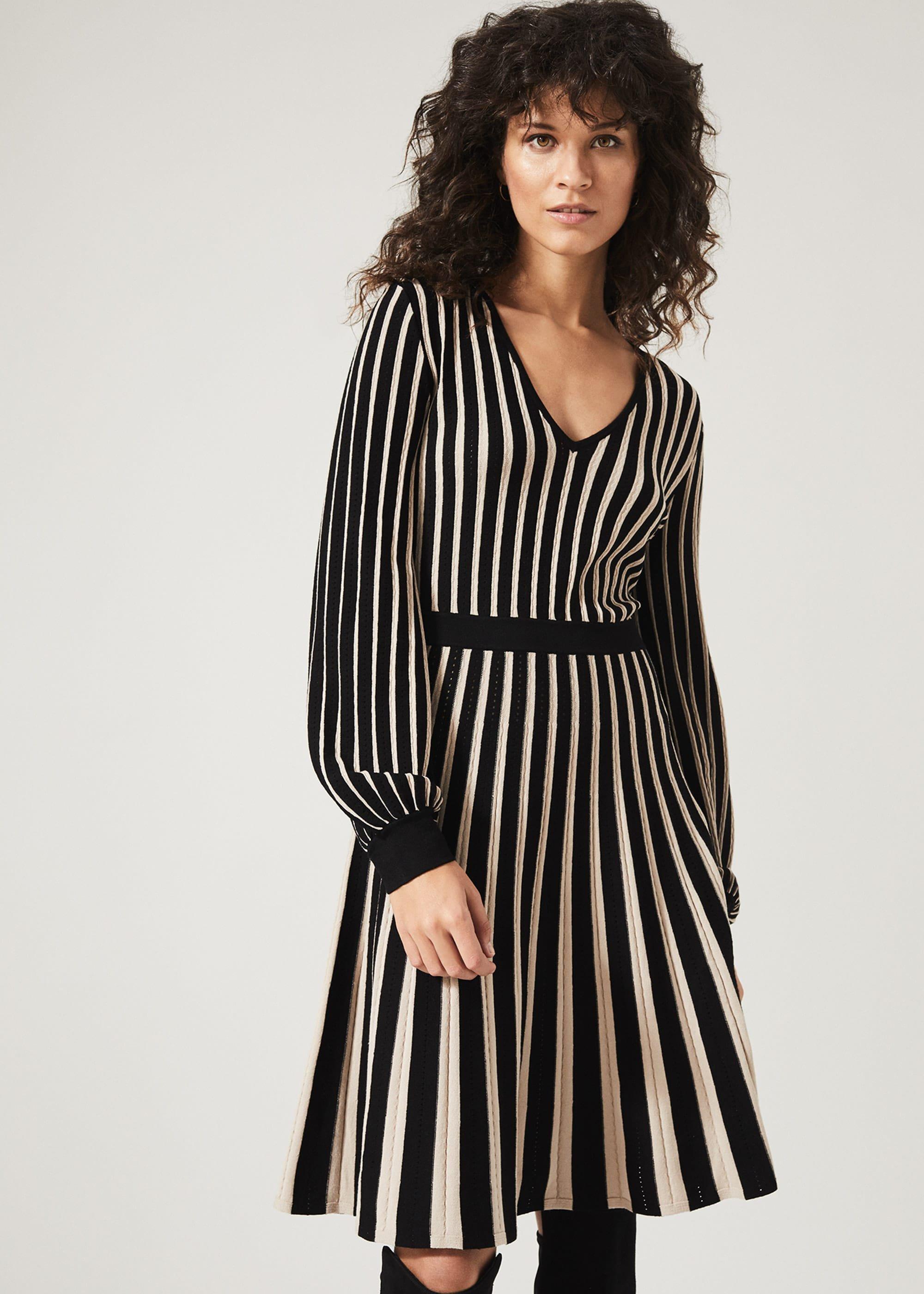 Adelheid Stripe Fit And Flare Dress