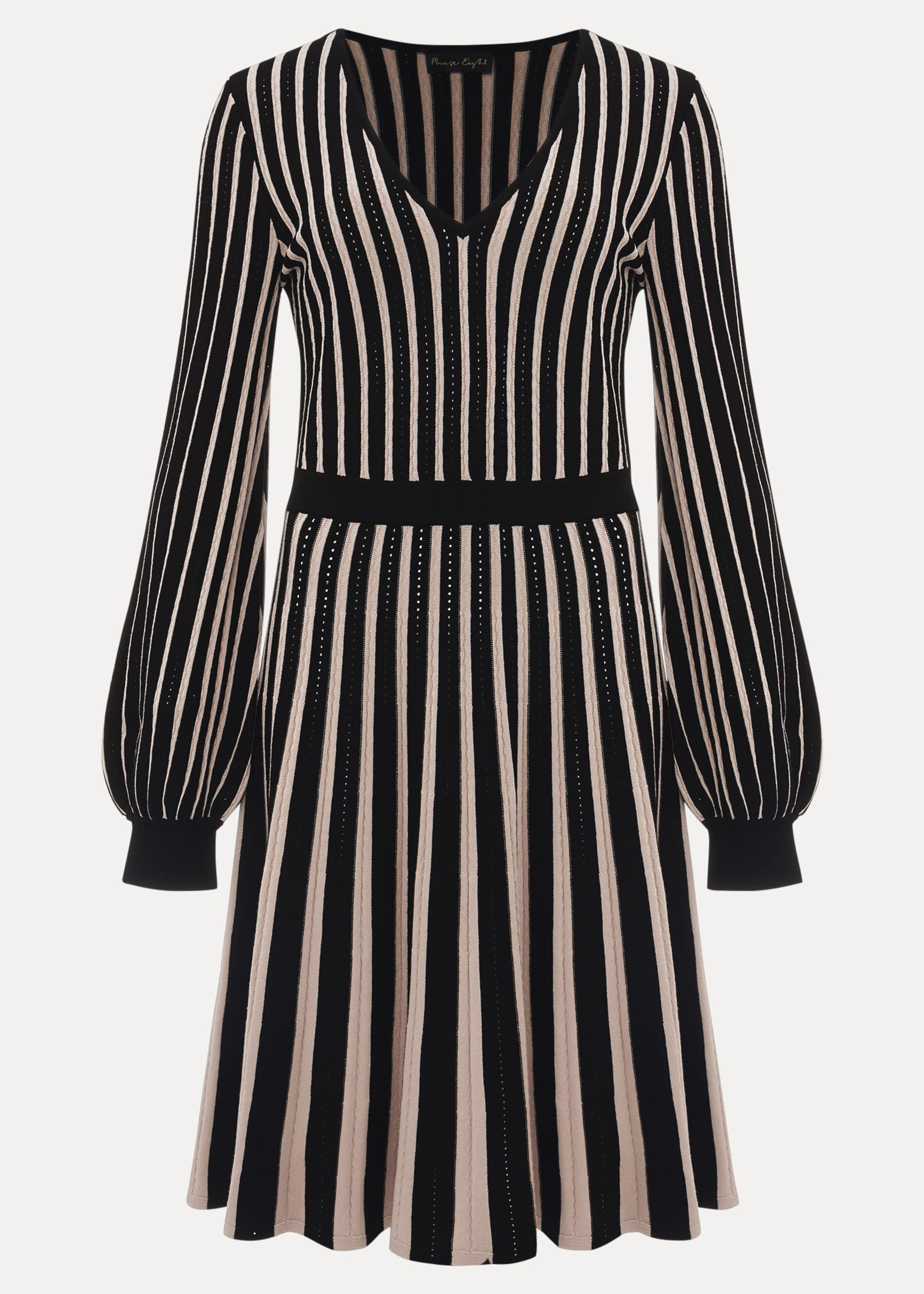 Adelheid Stripe Fit And Flare Dress