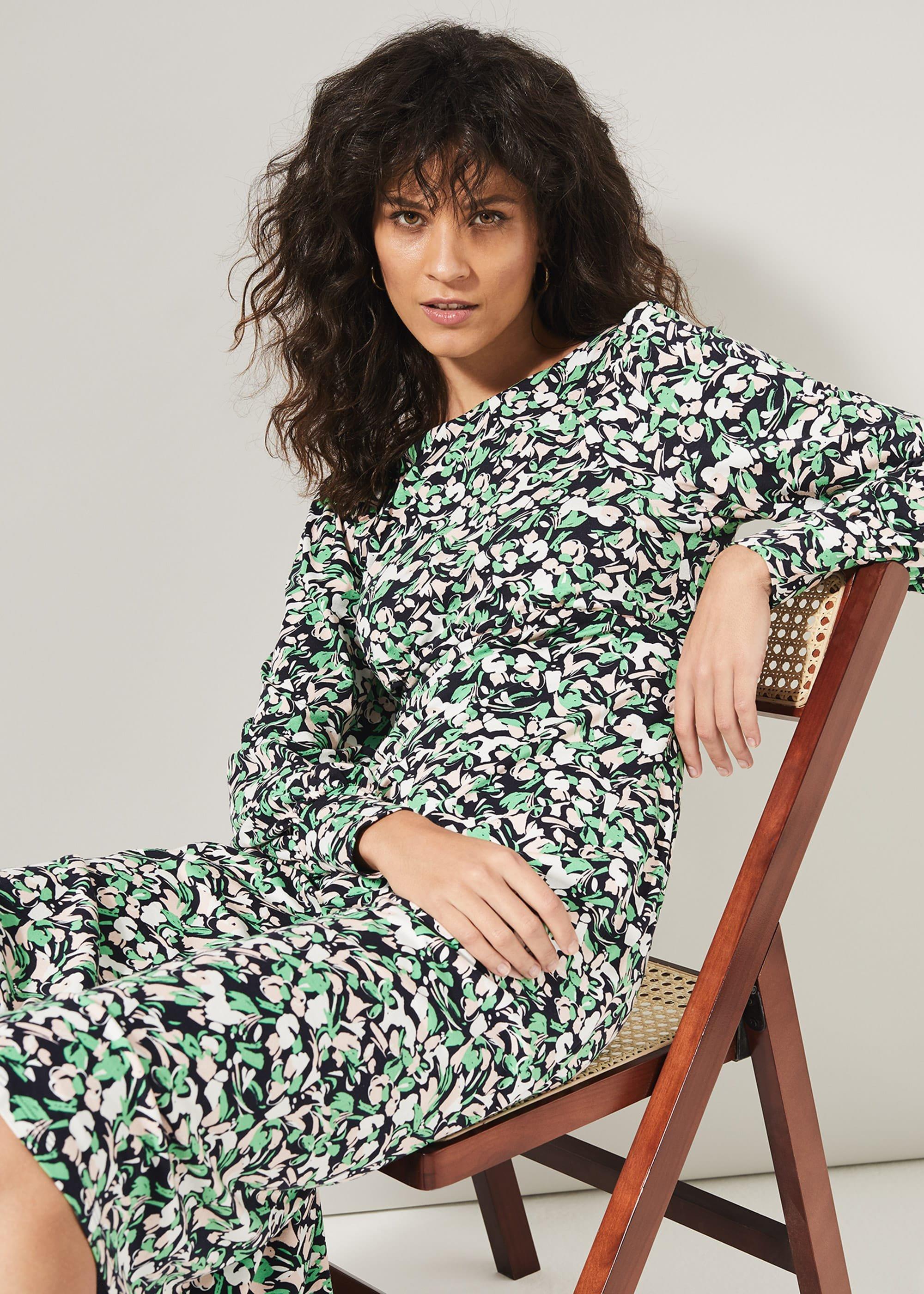 Sonia Smudge Print Jersey Dress