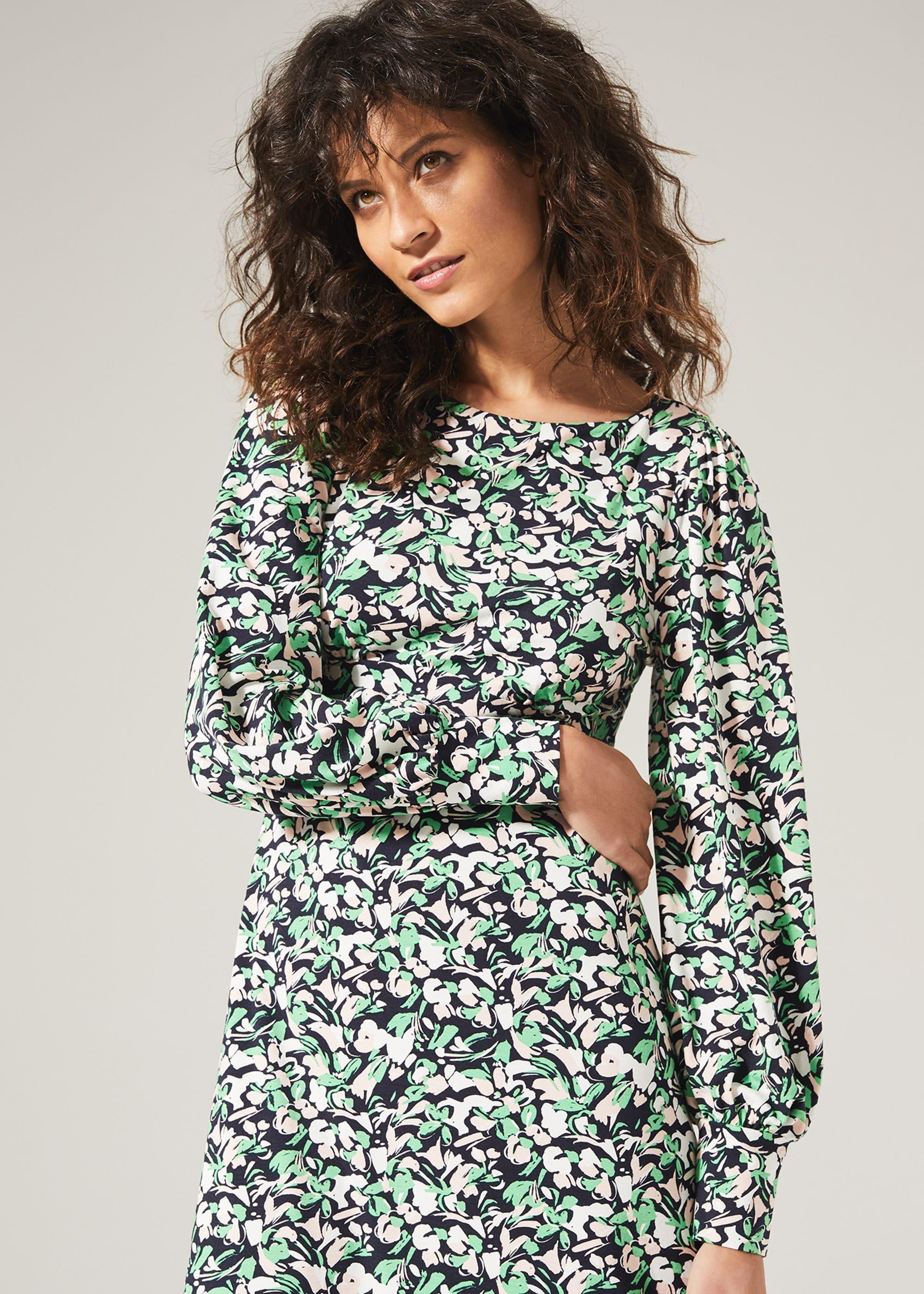 Sonia Smudge Print Jersey Dress