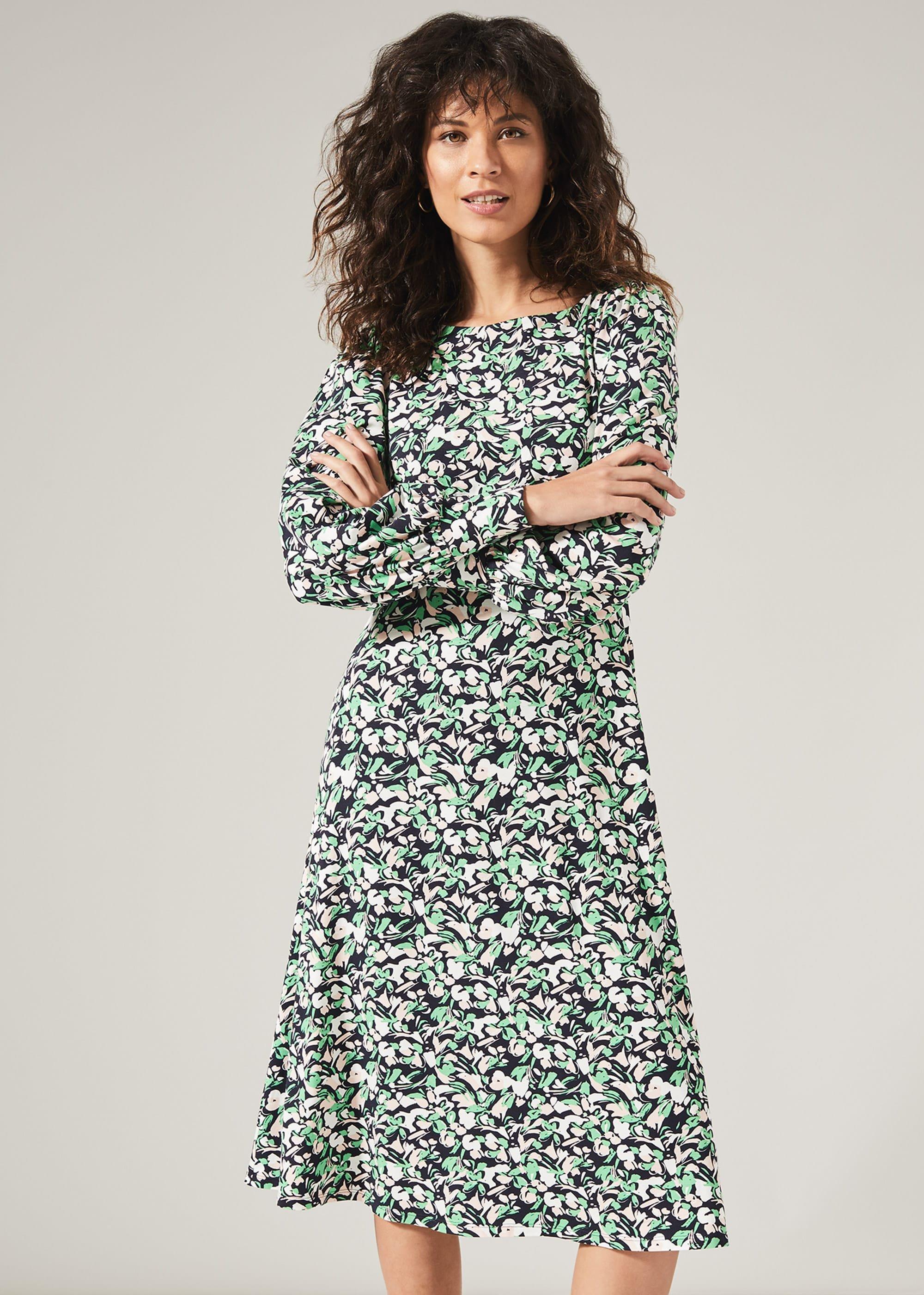 Sonia Smudge Print Jersey Dress