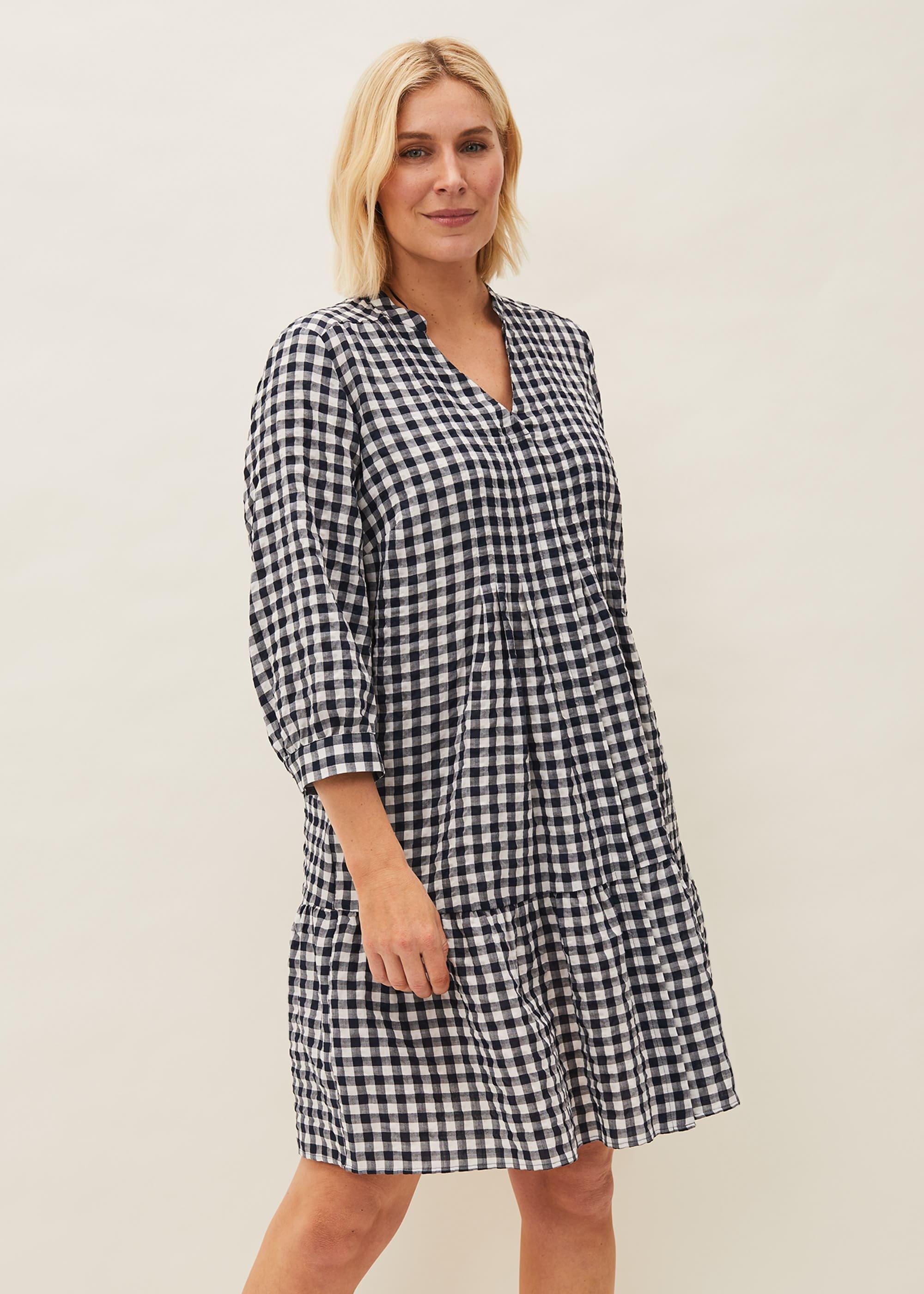 Oona Gingham Swing Dress