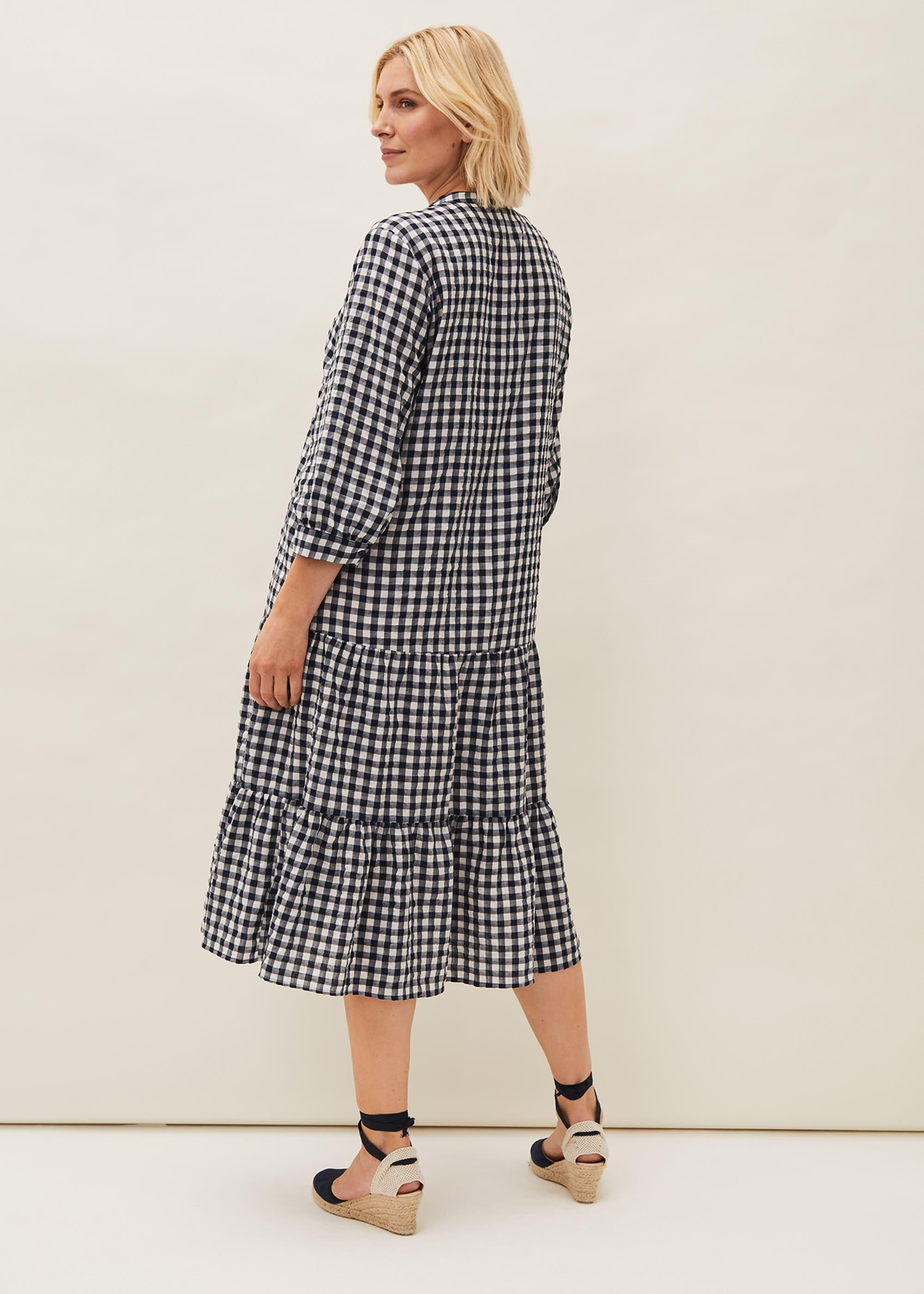 Oona Gingham Midi Dress