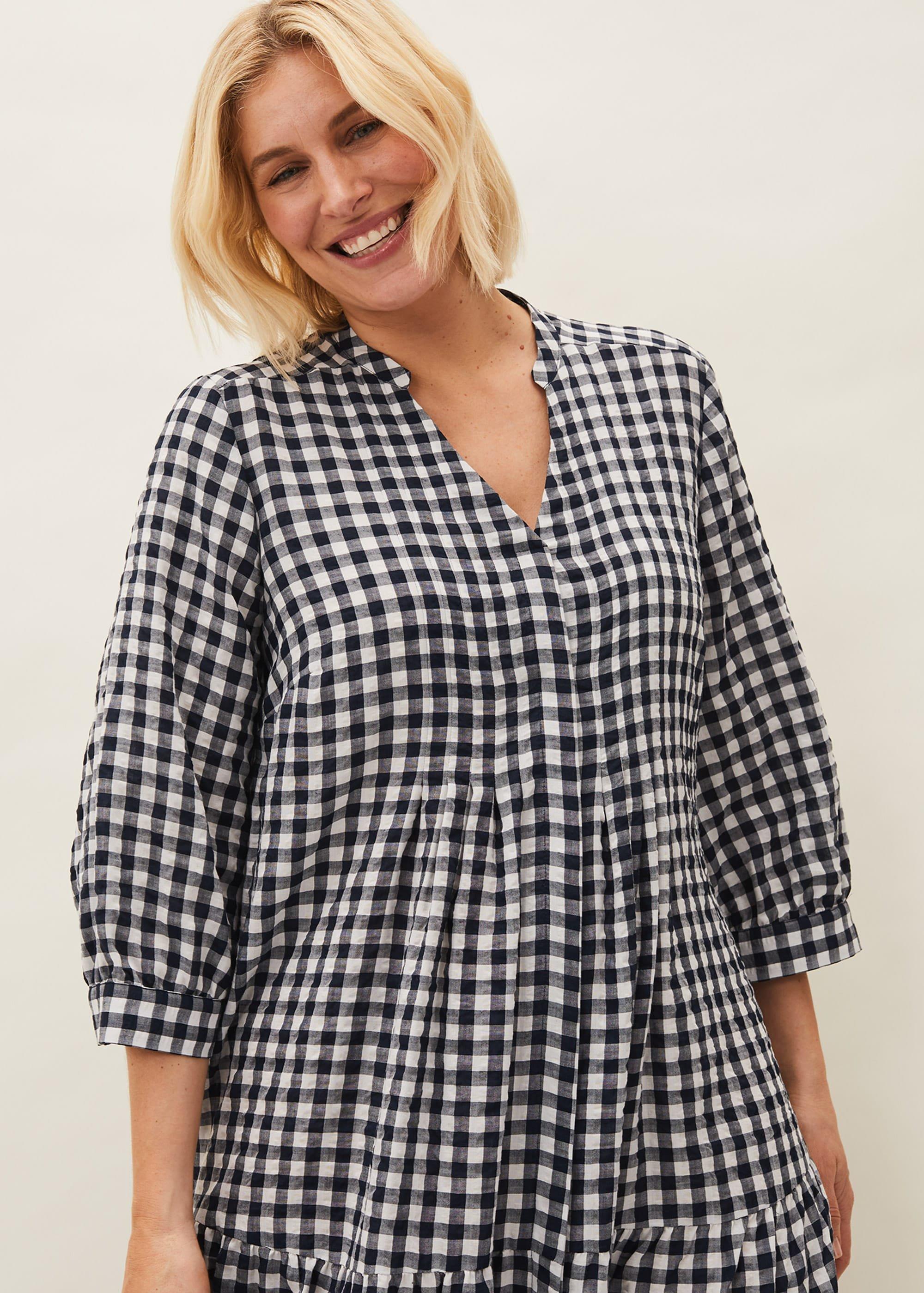 Oona Gingham Midi Dress