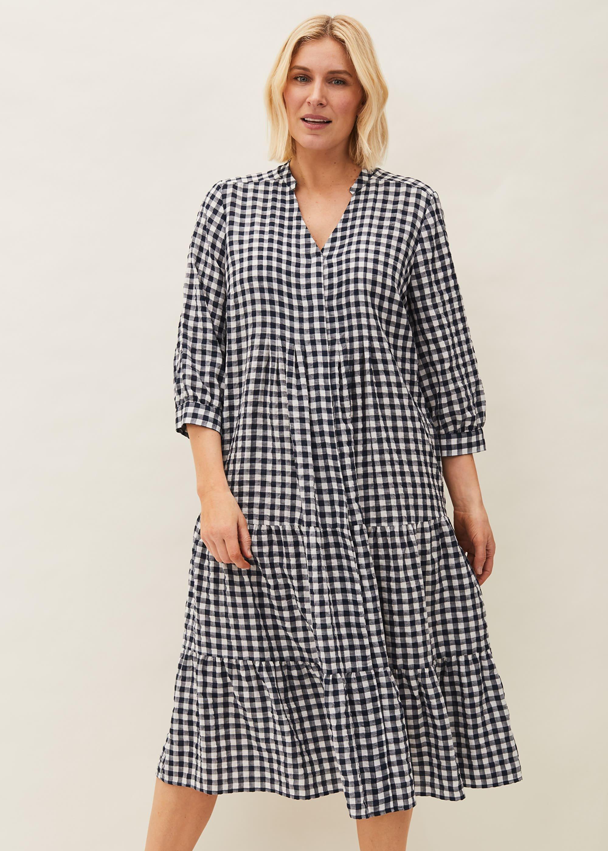 Oona Gingham Midi Dress