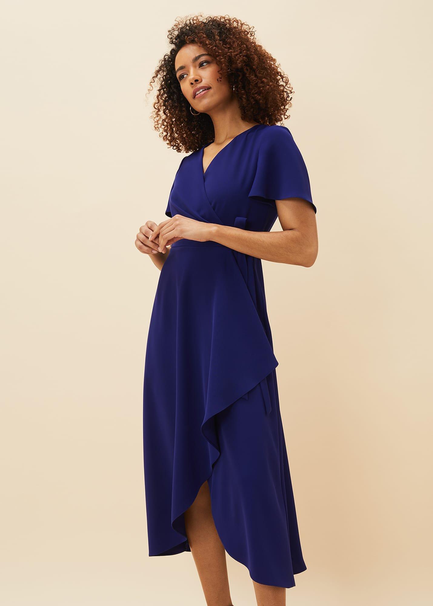 Julissa Ruffle Wrap Midi Dress