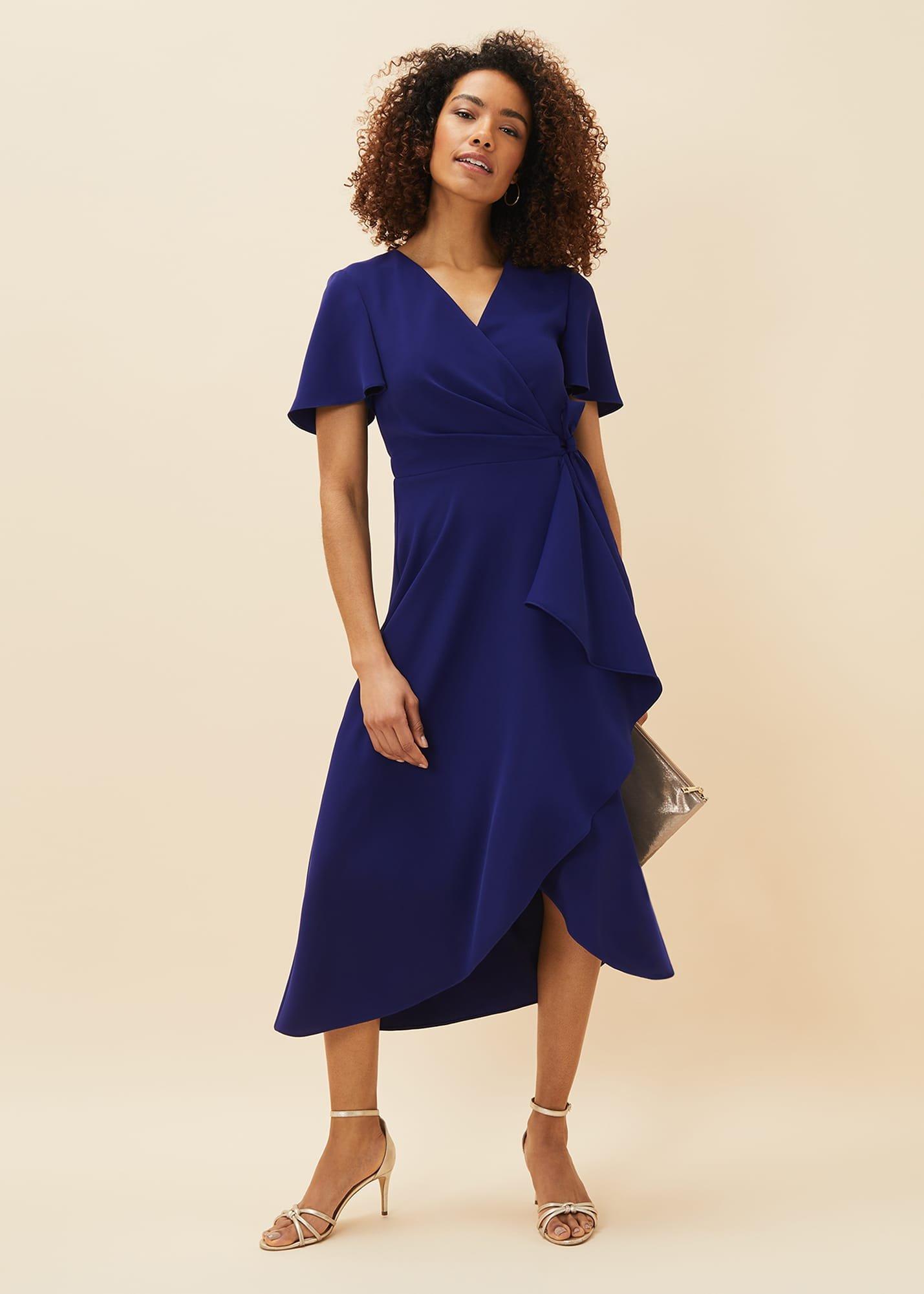 Julissa Ruffle Wrap Midi Dress