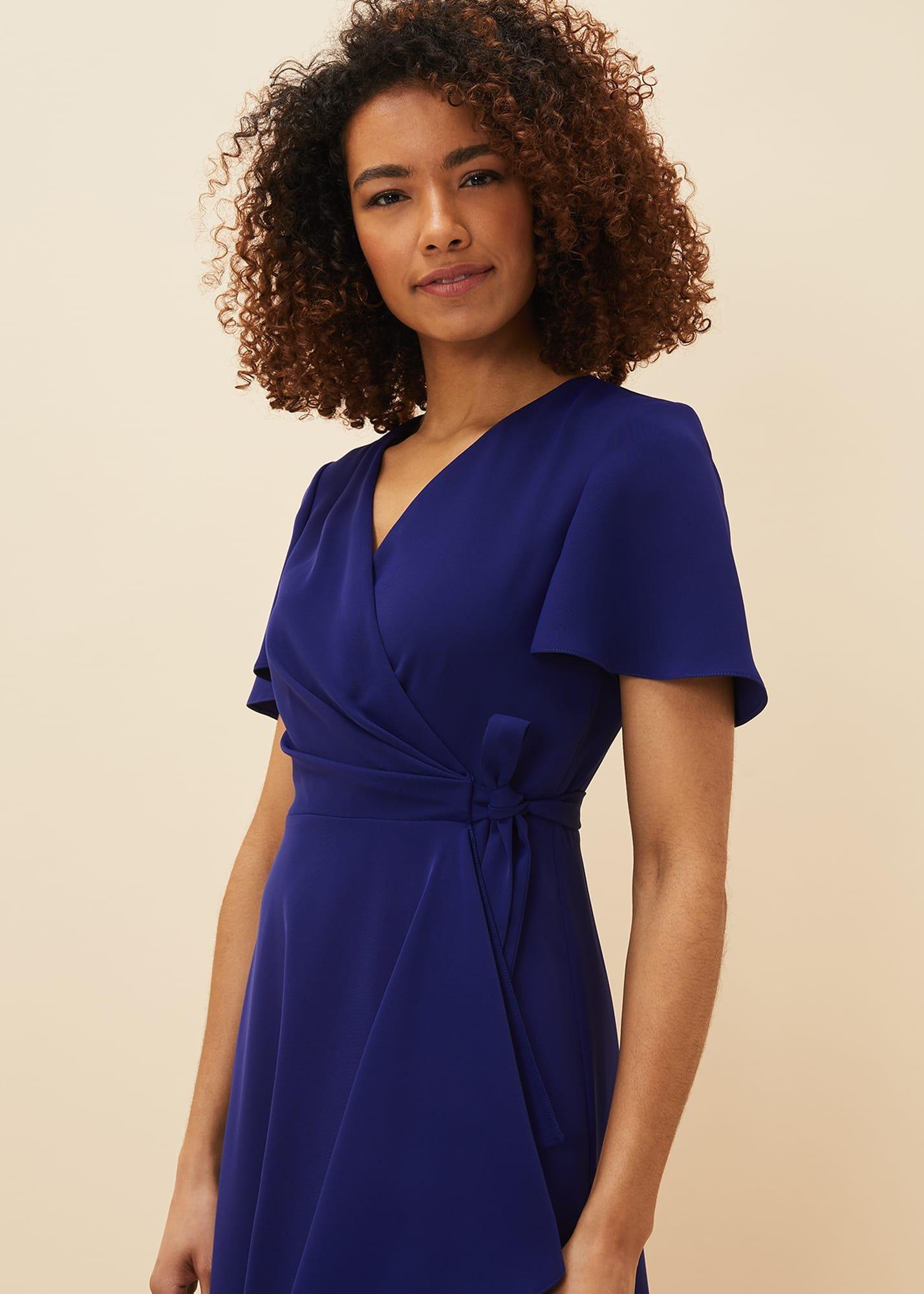 Julissa Ruffle Wrap Midi Dress