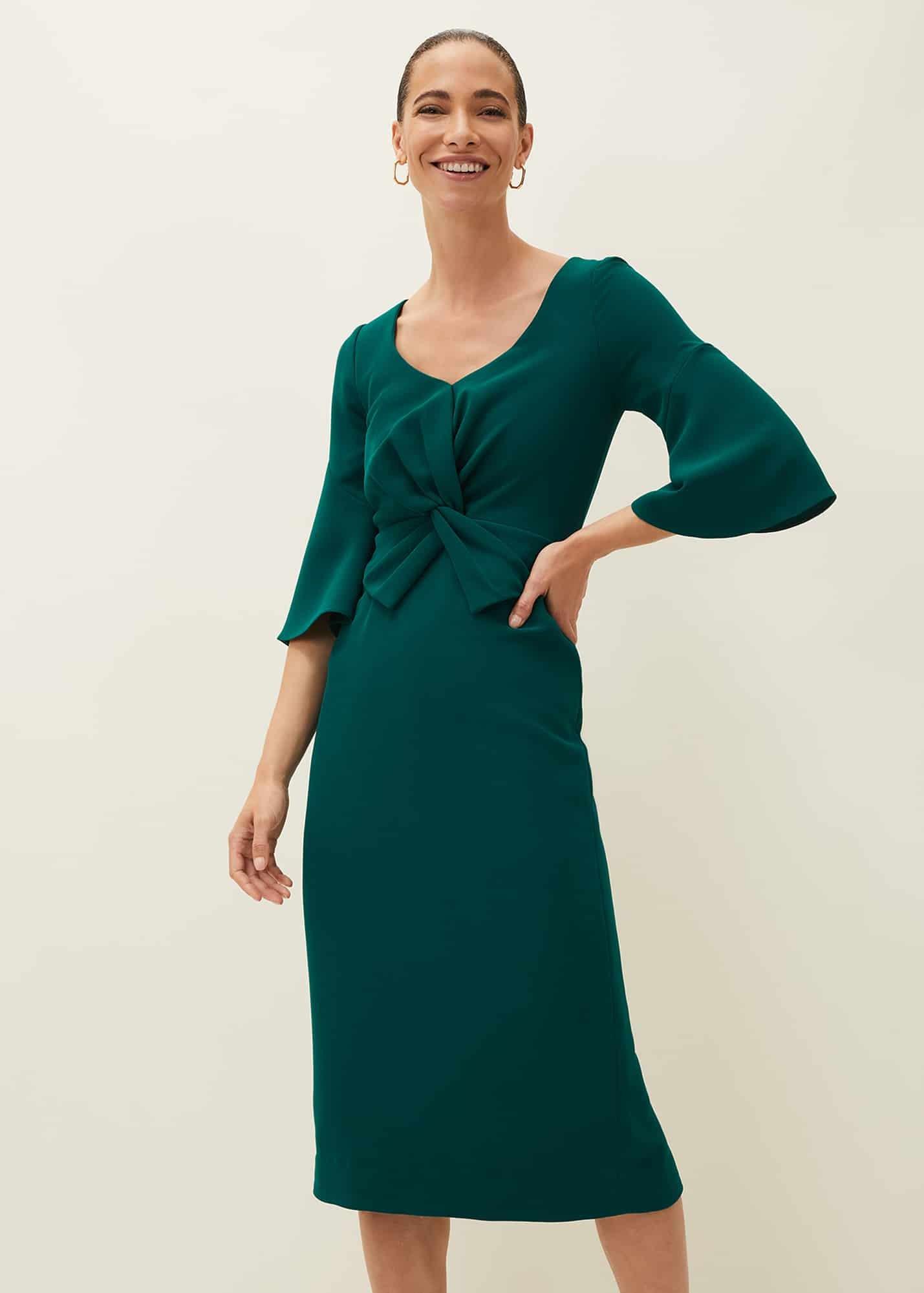 Layla Bow Midi Dress