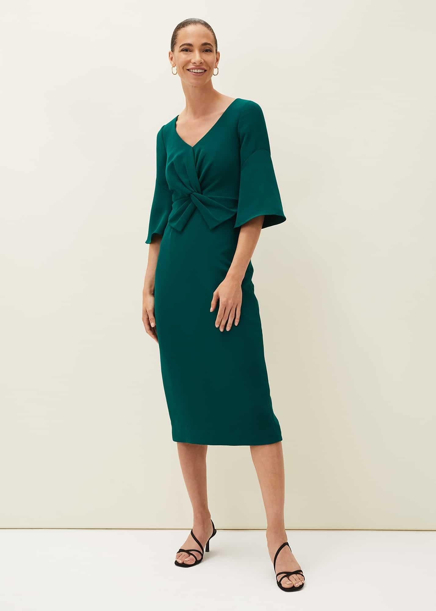 Layla Bow Midi Dress