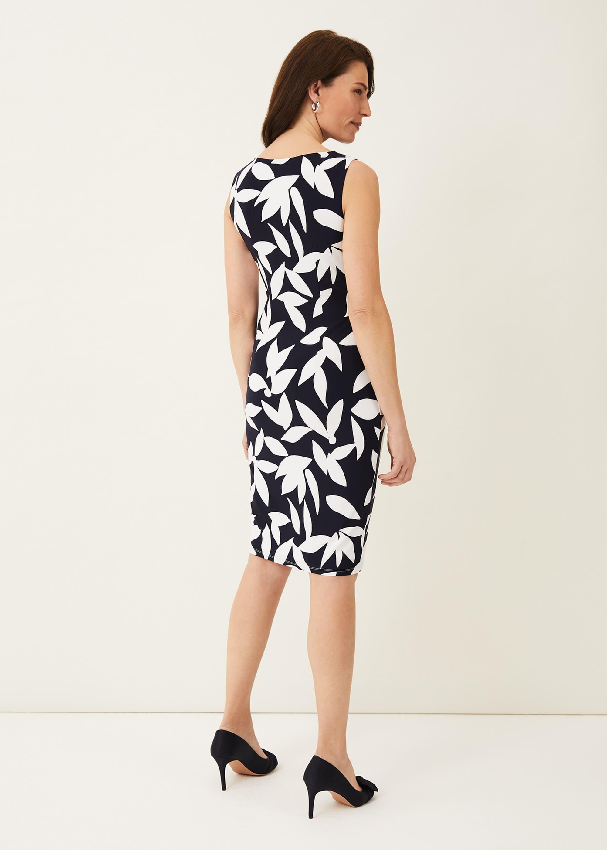 Ciera Leaf Print Dress