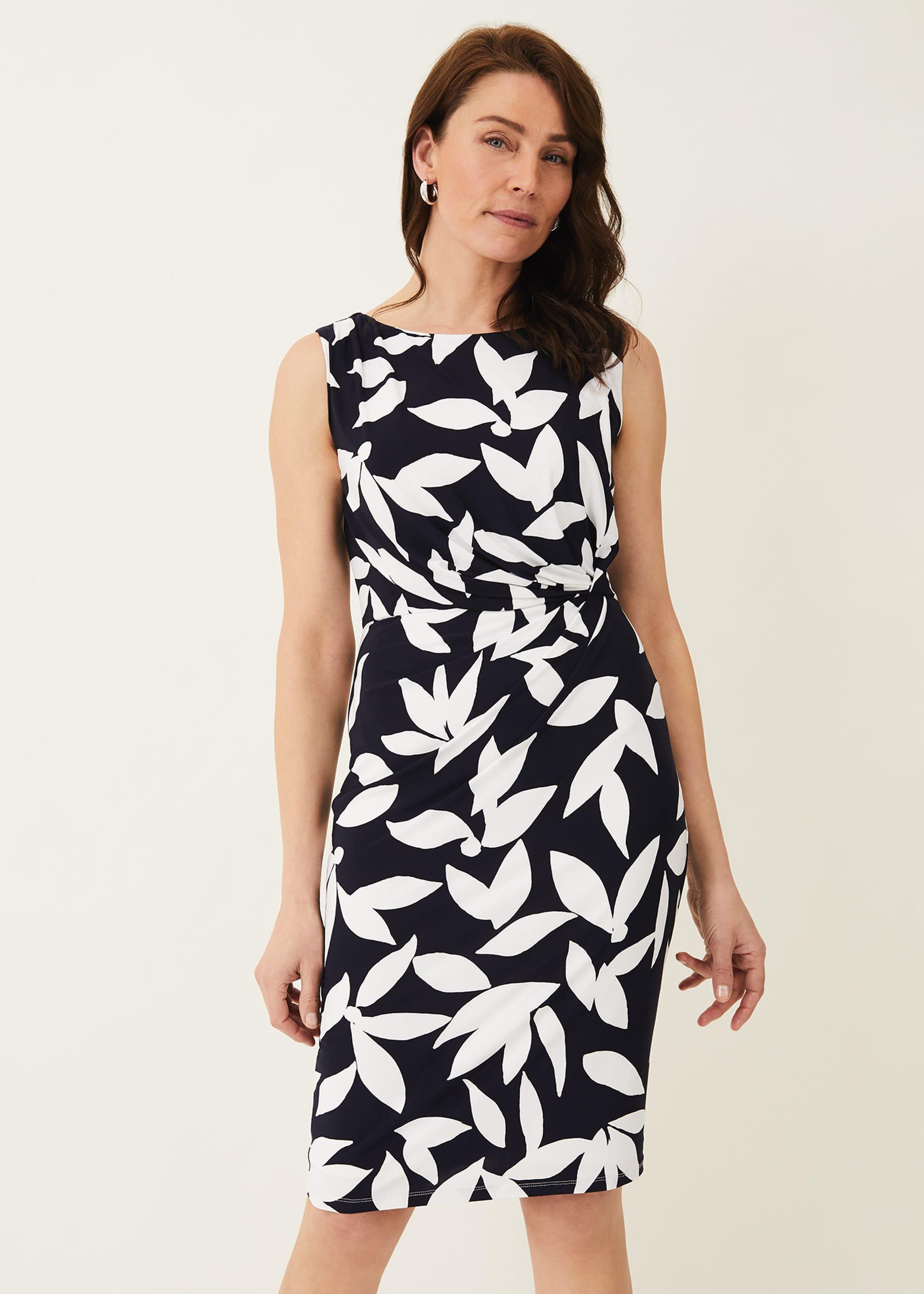 Ciera Leaf Print Dress