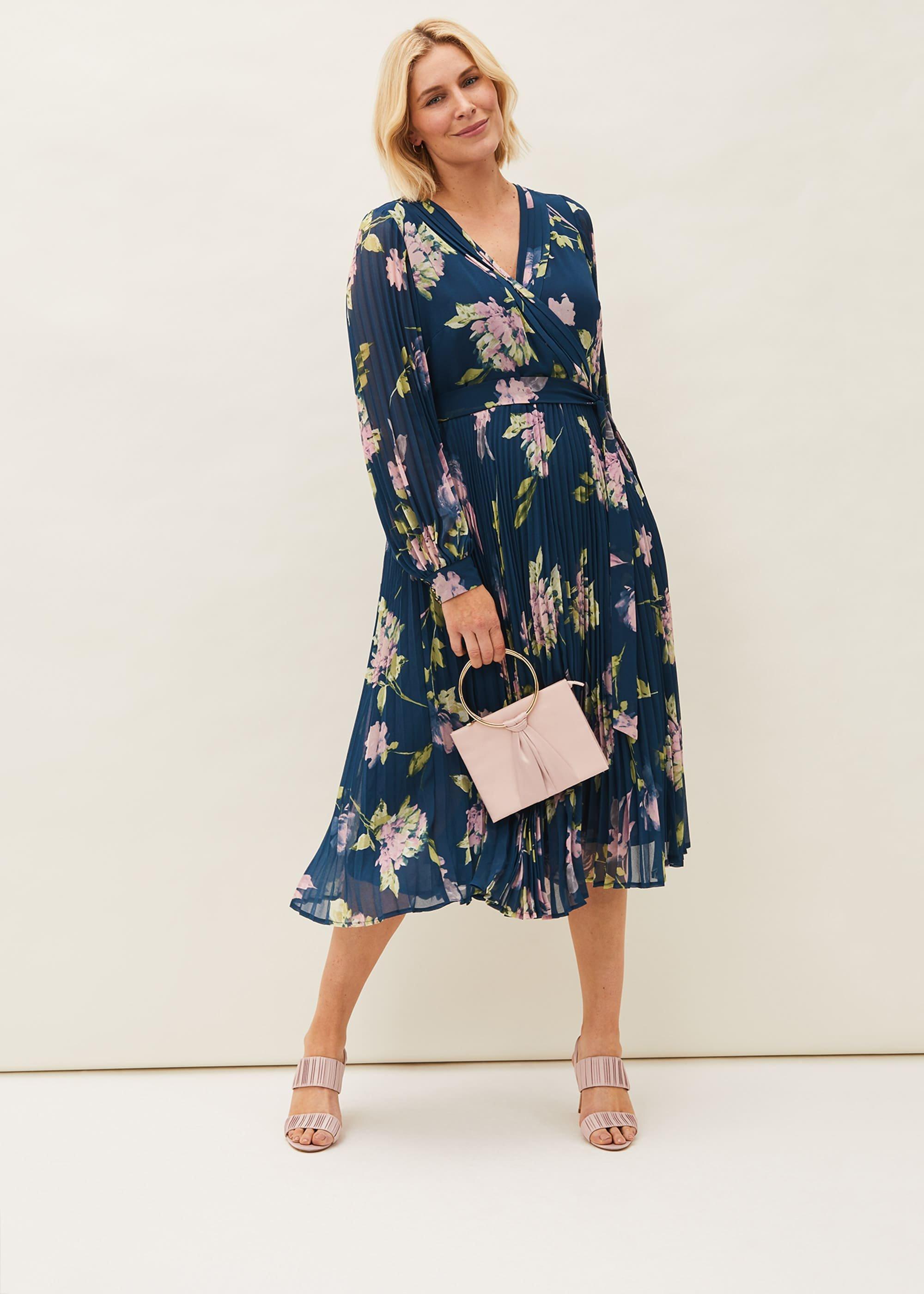 Elsa Floral Pleated Dress